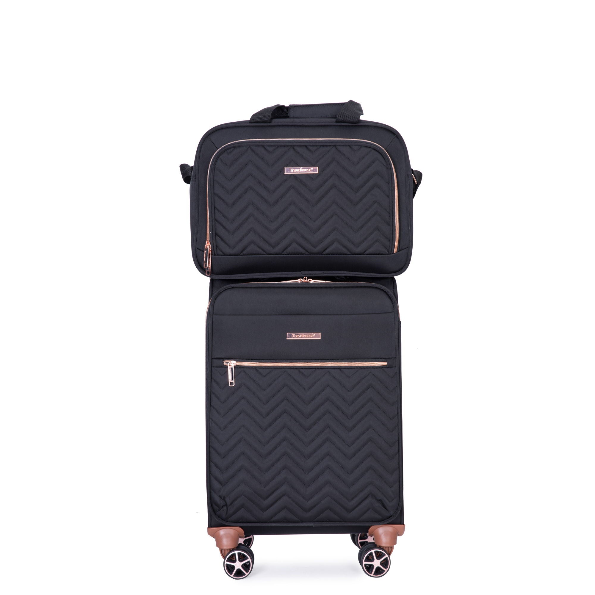 4 Piece Set, Softshell Suitcase Spinner Wheels Terylene Luggage Sets