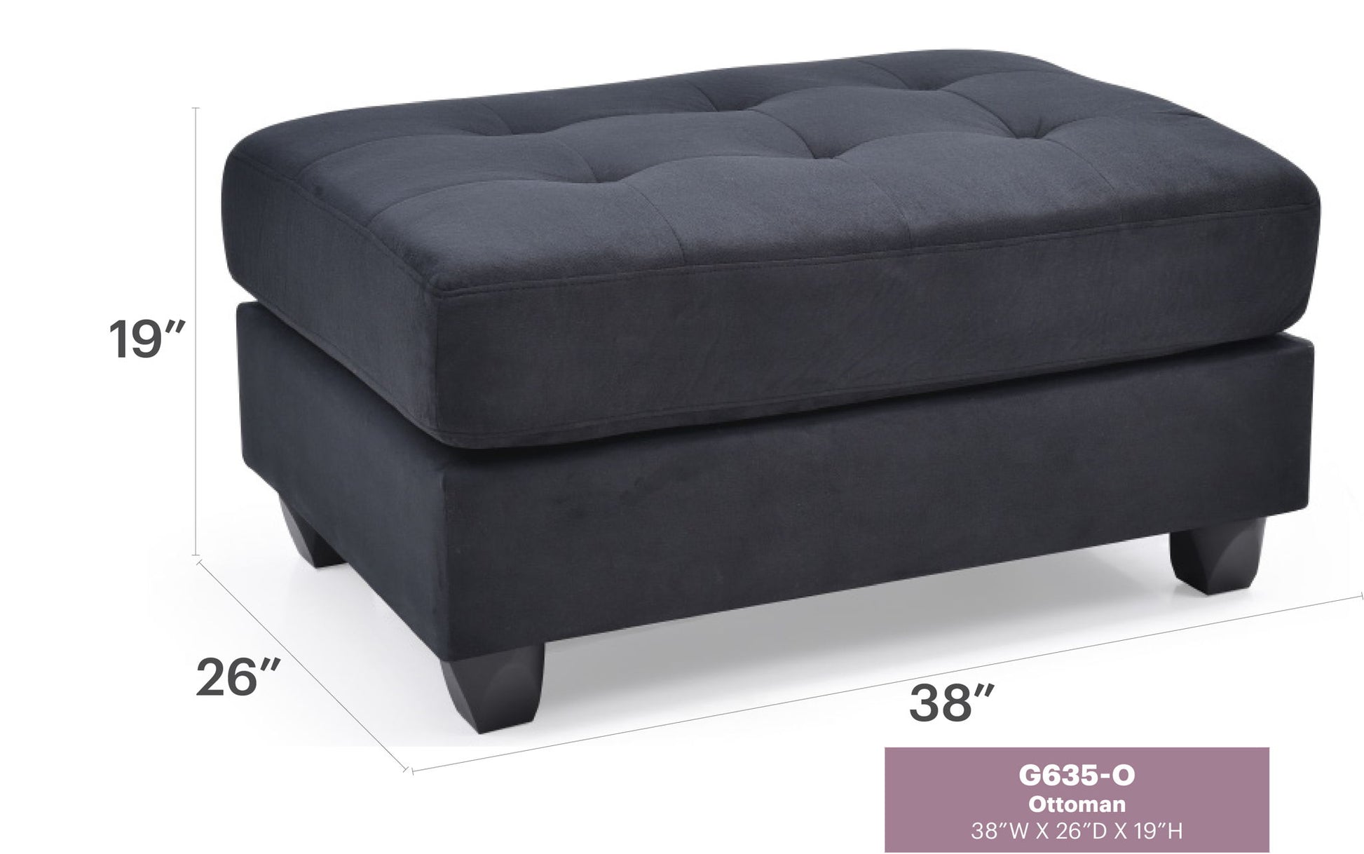 Chic Contemporary Ottoman - Best Buy Furniture