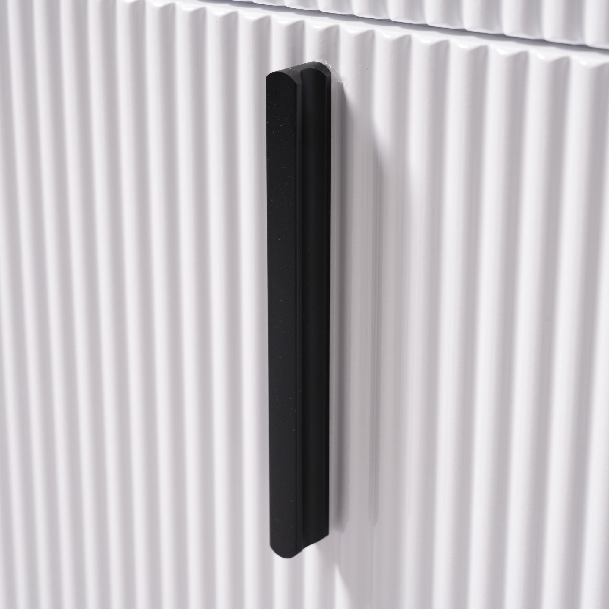 Bathroom Vanity With Ceramic Sink, Fluted Design