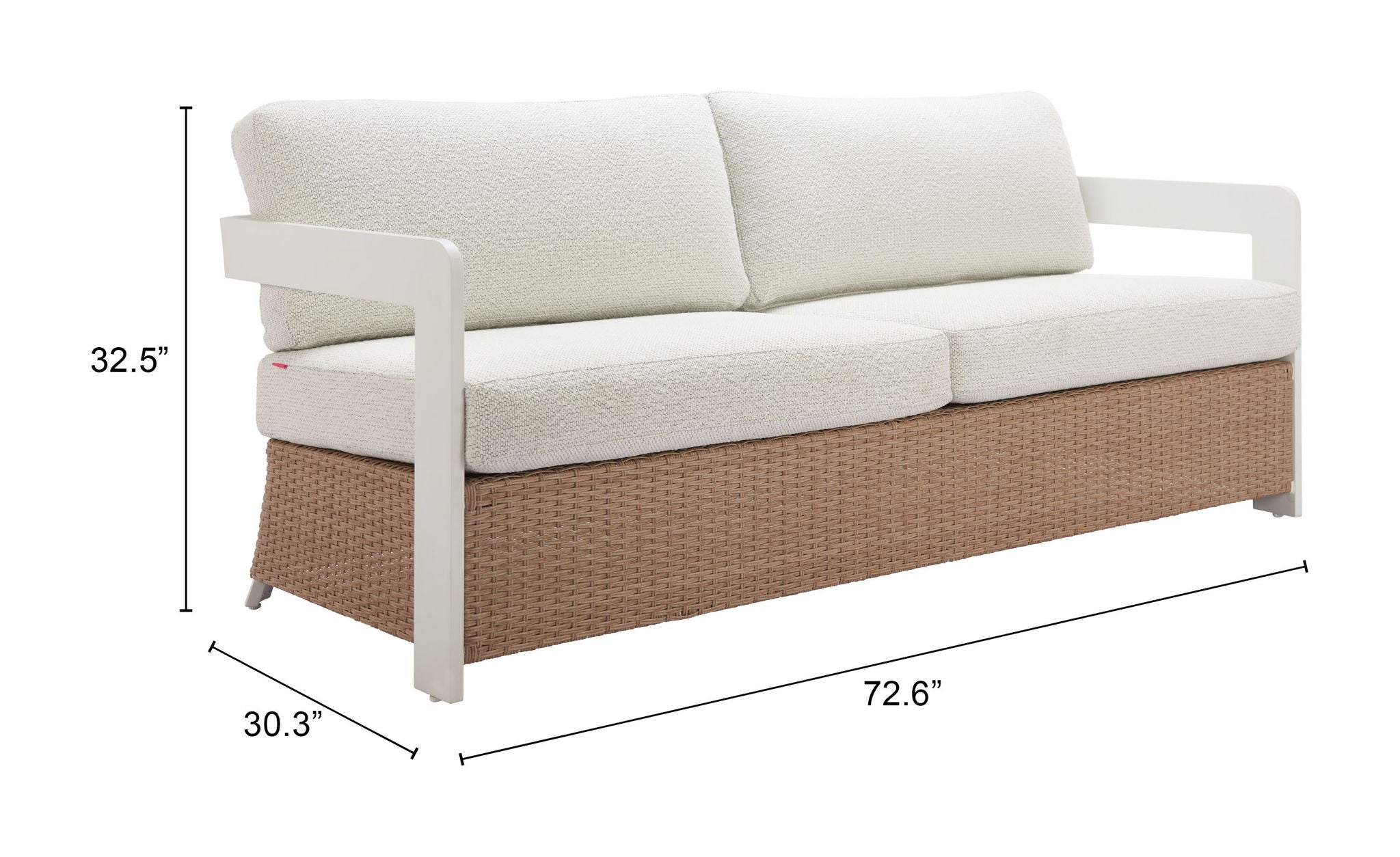 Gelo - Outdoor Sofa - White & Brown
