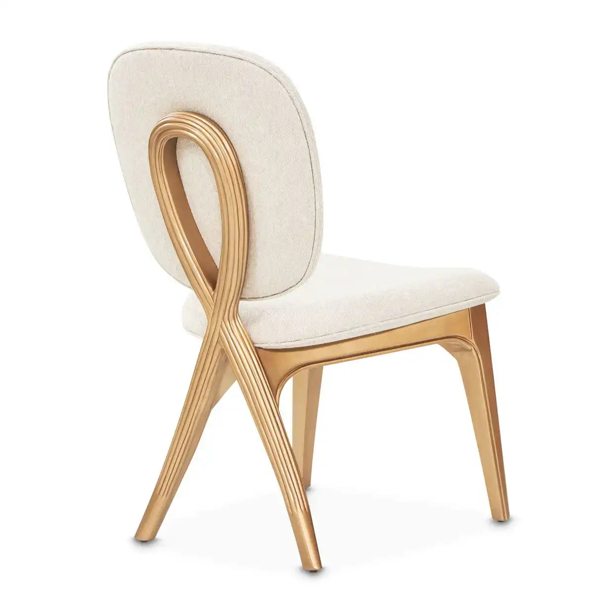 Camellia Field - Vanity Chair - Linen / Antique Gold