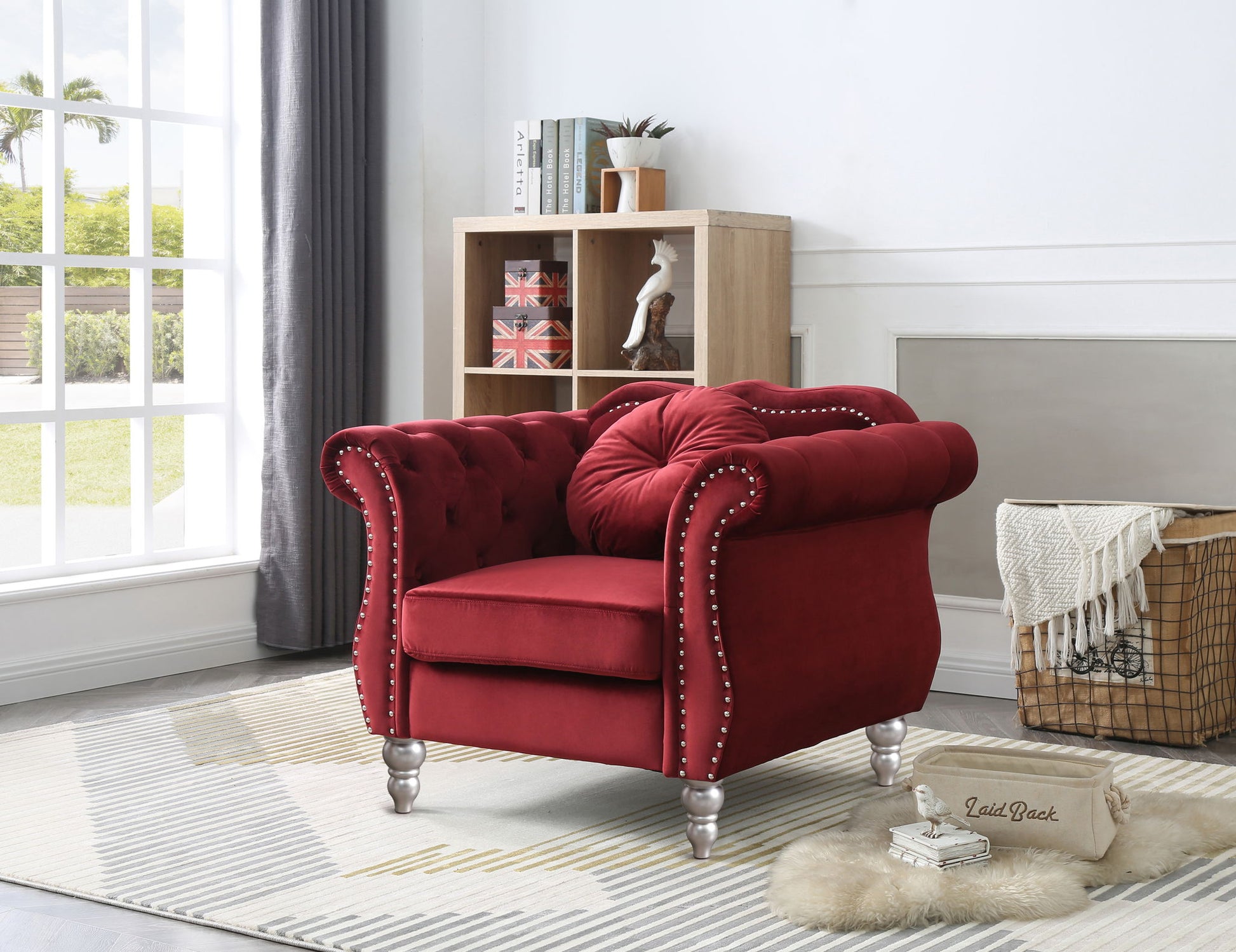 Chic Transitional Flared Arm Chair - Best Buy Furniture