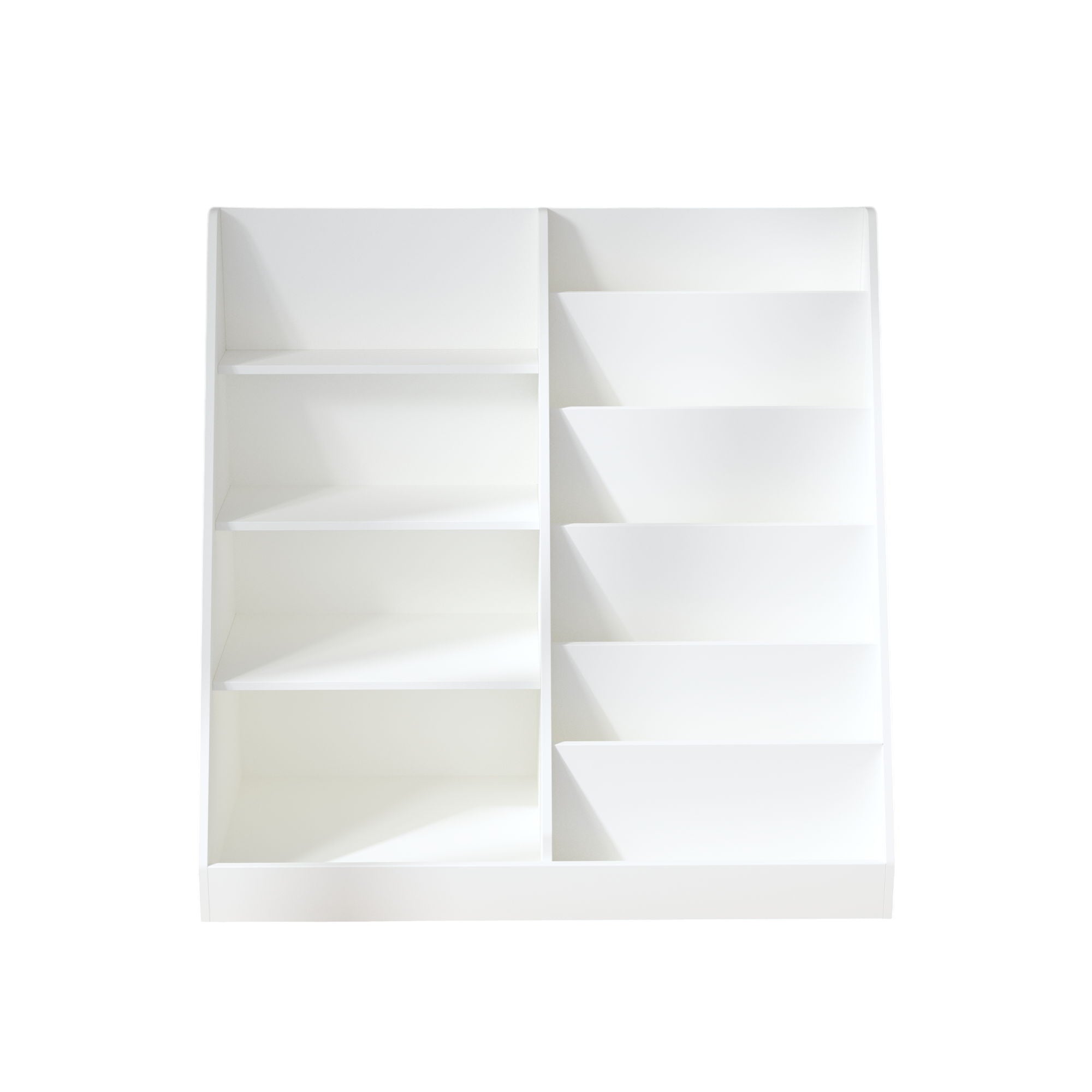 Bookshelf And Toy Storage Organizer, 4 Tier Bookcase With Display Stand For Playroom