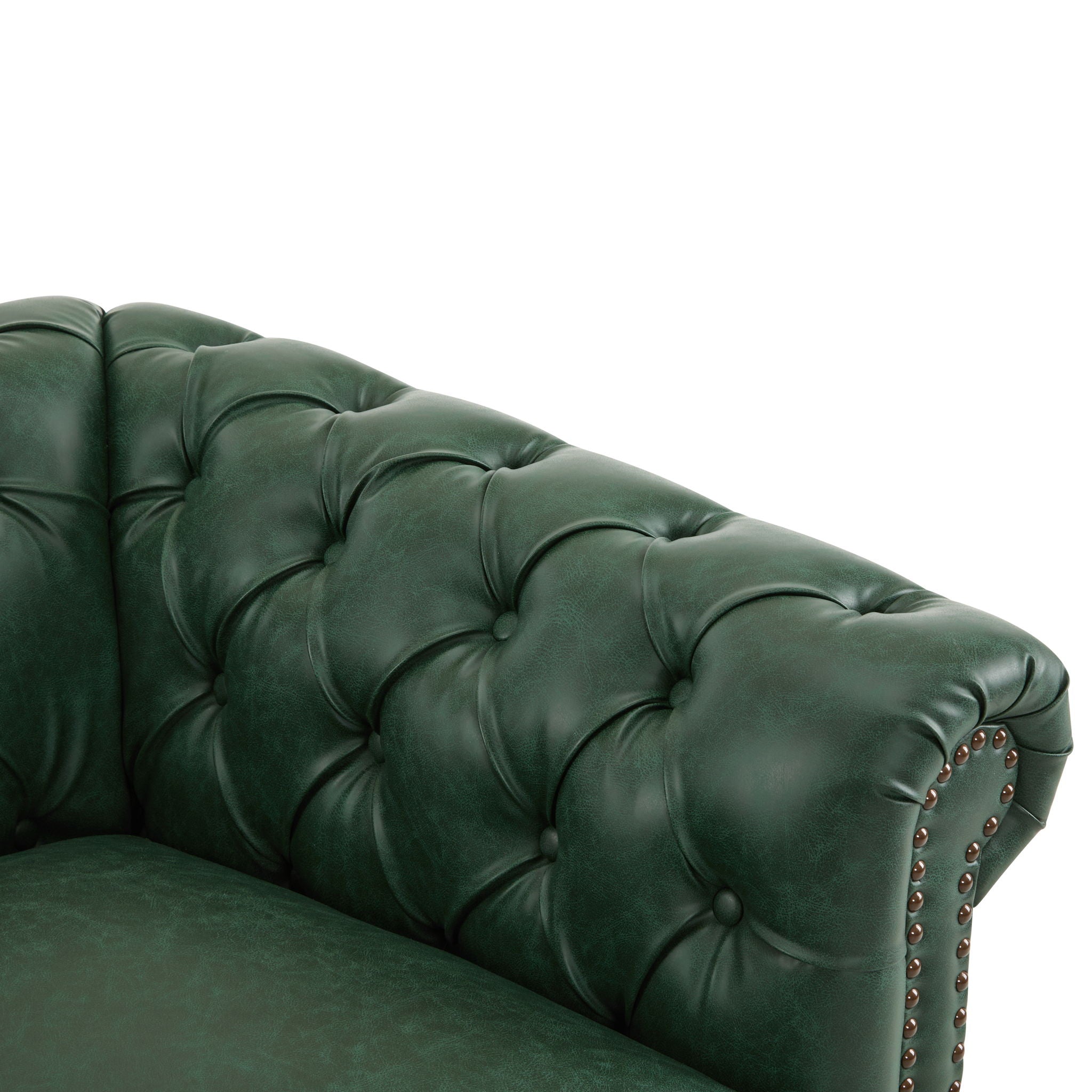 Chesterfield Style Swivel Club Chair With Button Tufted
