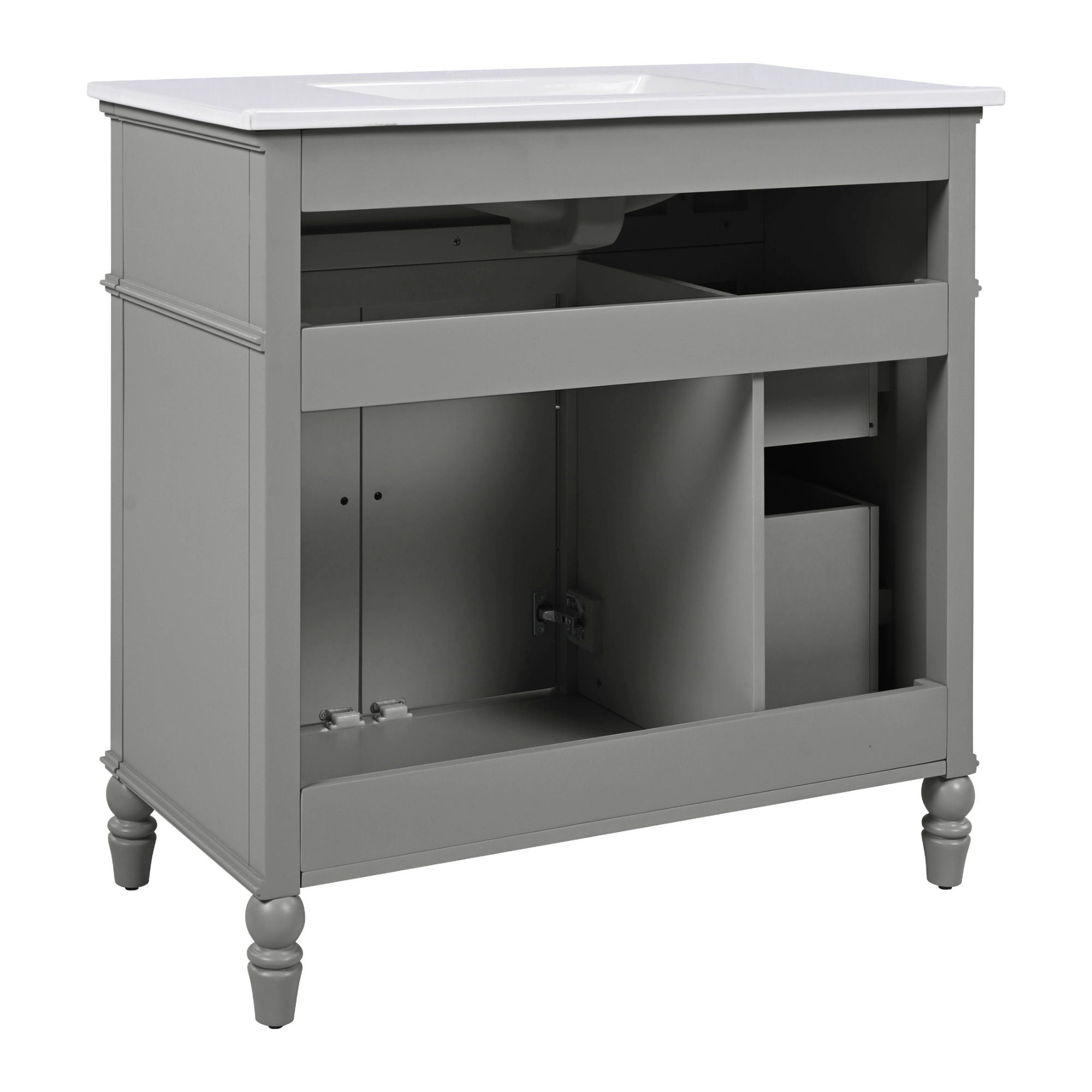 Bathroom Vanity With Sink, Freestanding Cabinet & Drawers