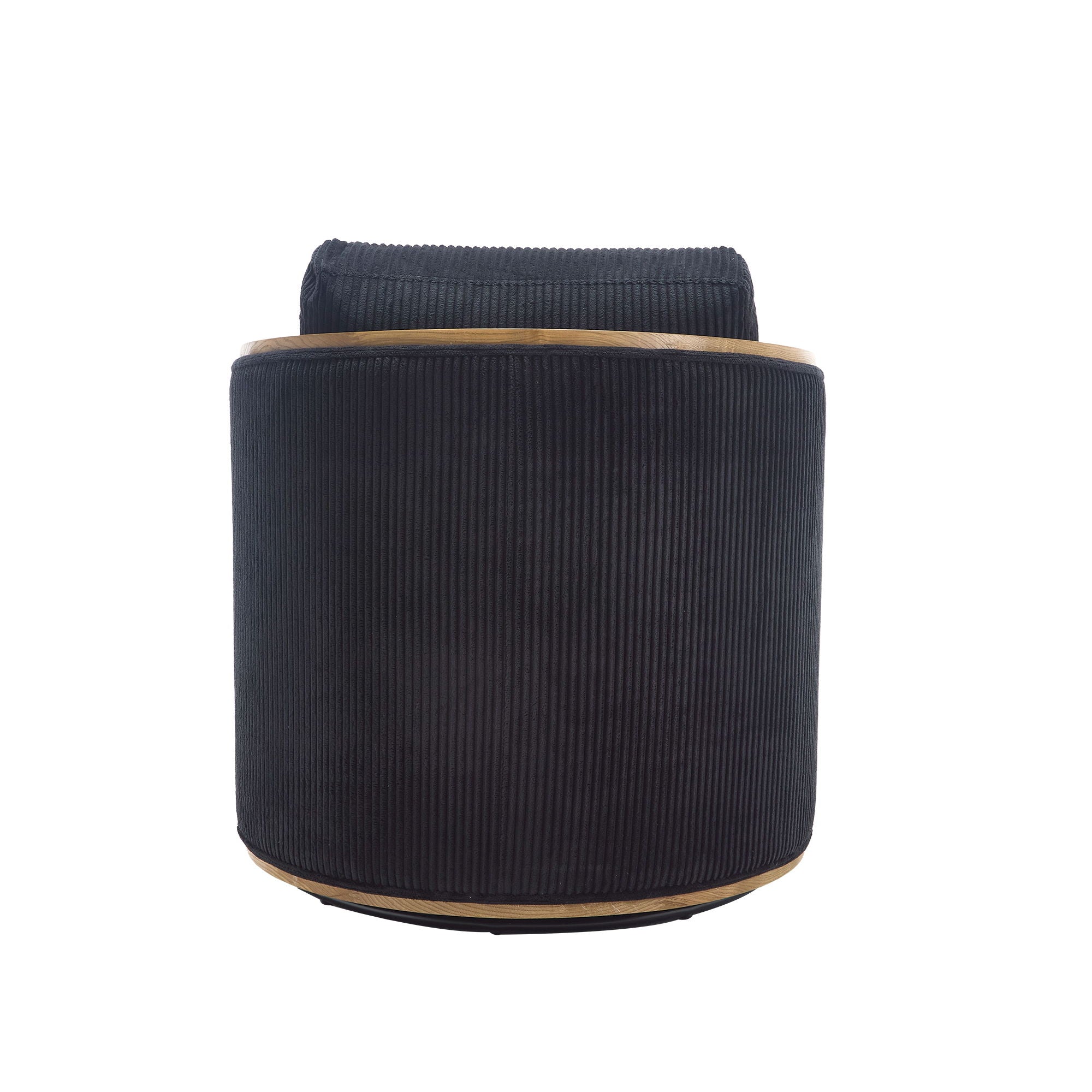 Corduroy Barrel Chair, 360 Degree Swivel