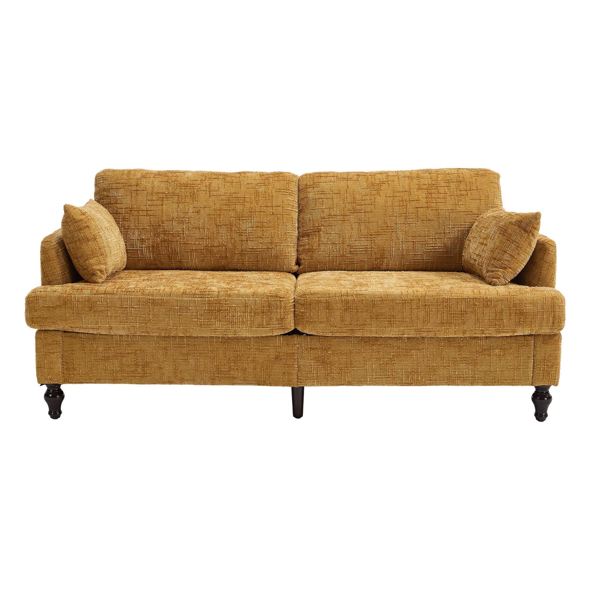 Chenille 2 Seater Sofa With LED Light, USB Charging Port, And Storage Bag