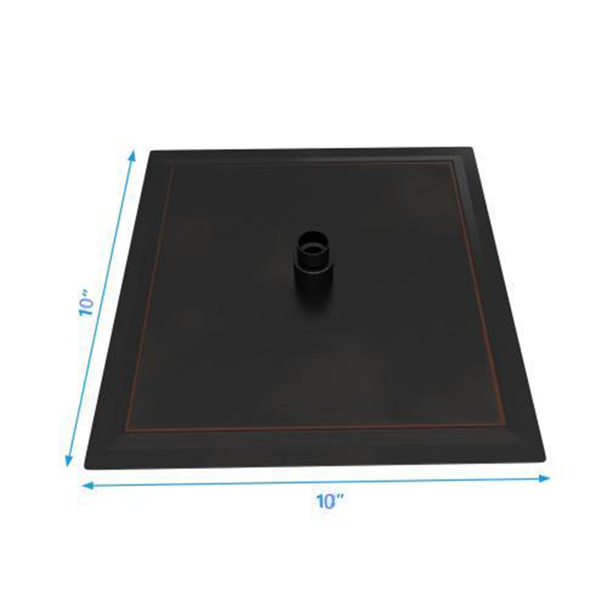 10" Square Rainfall Shower Head With Silicone Nozzle - Oil-Rubbed Bronze - Best Buy Furniture