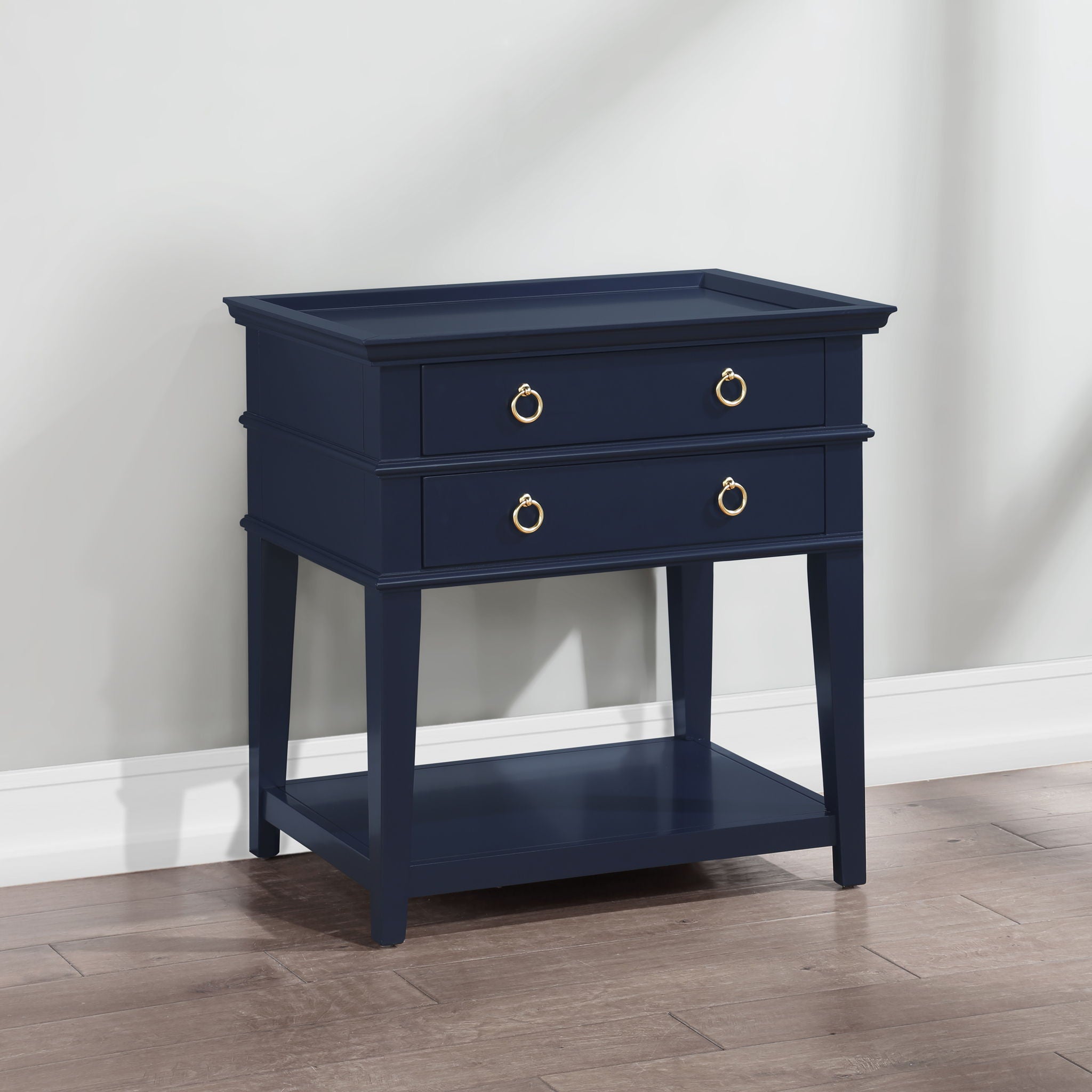 Carmona - 2 Drawer Tray Top Nightstand Pulls