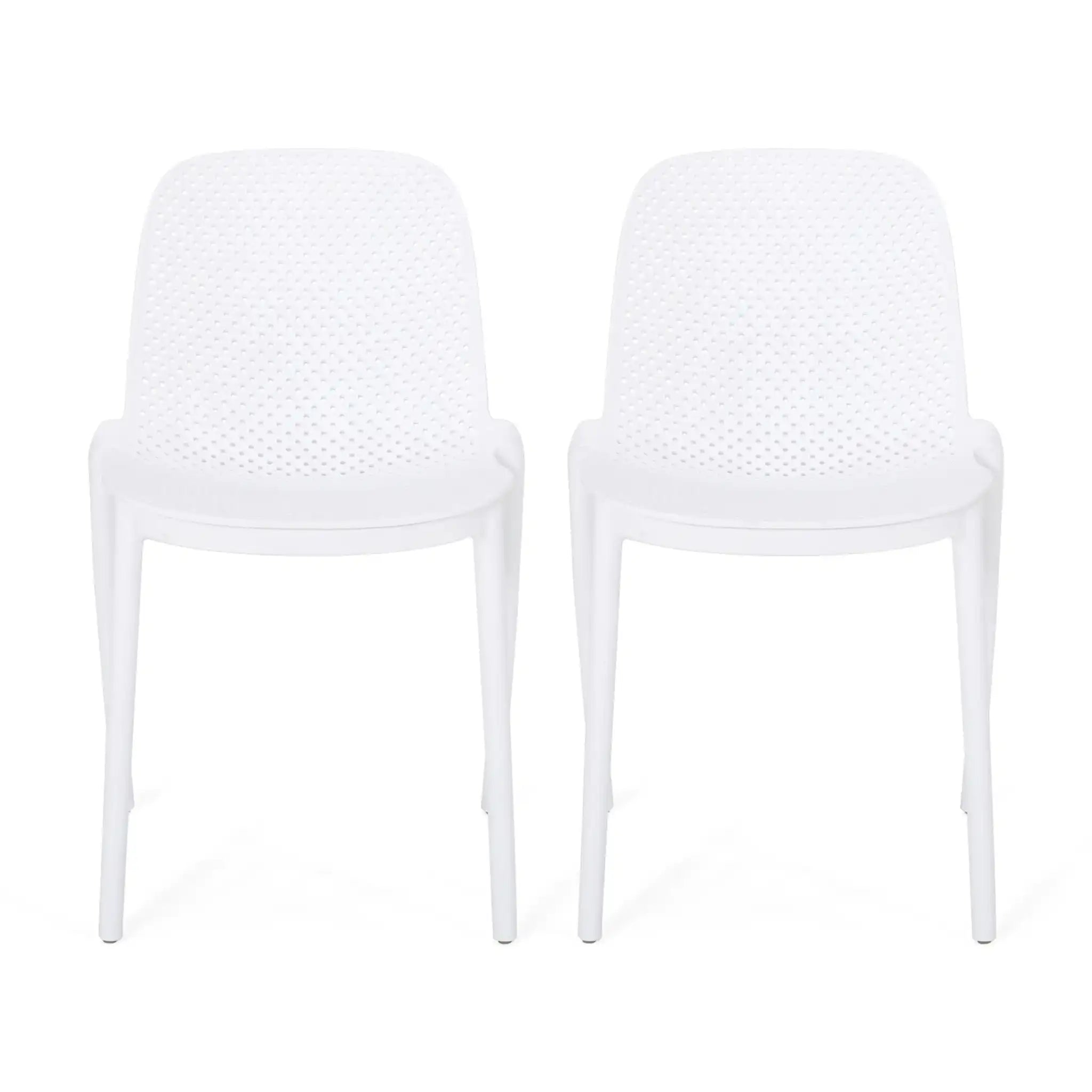Outdoor Stacking Dining Side Chair (Set of 2)