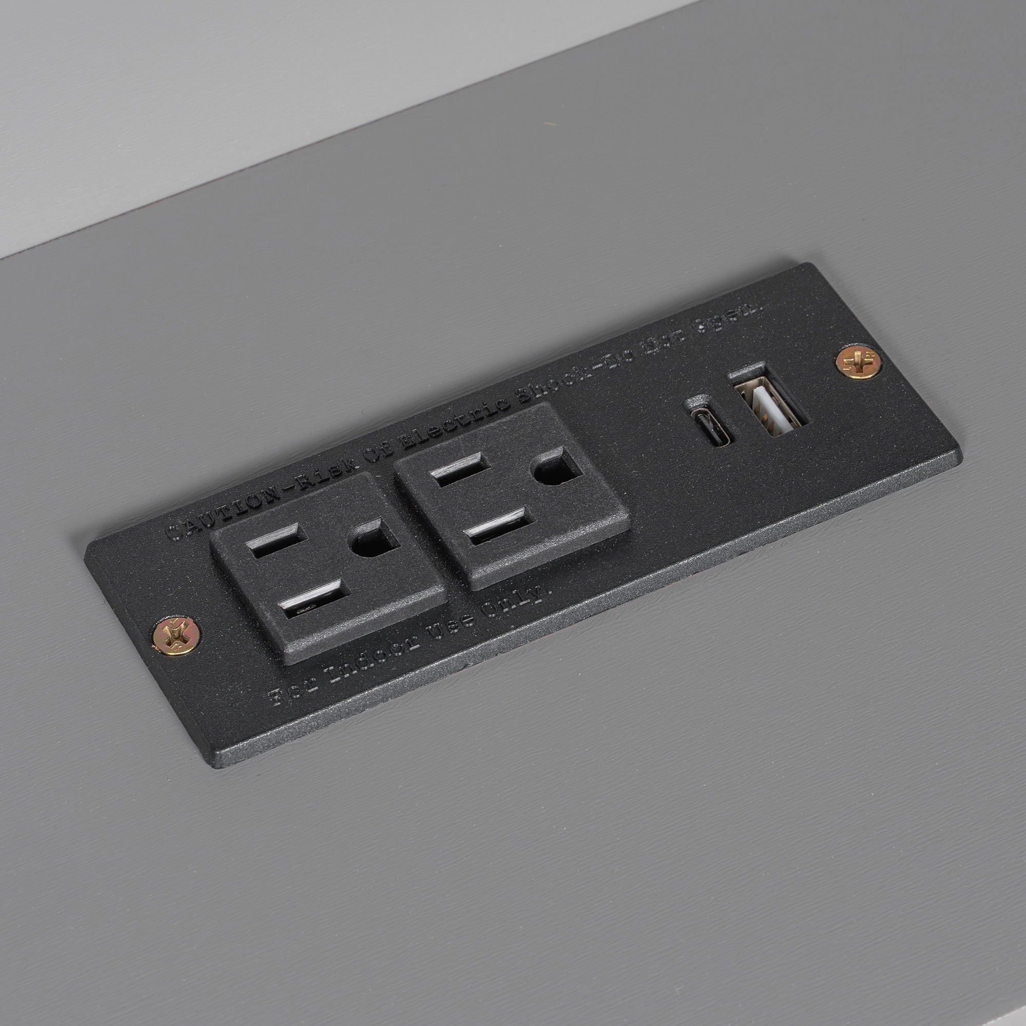 Platform Bed With Upholstered Headboard, Storage Shelves, Drawers, Charging Station, LED Lighting, Built In Desk