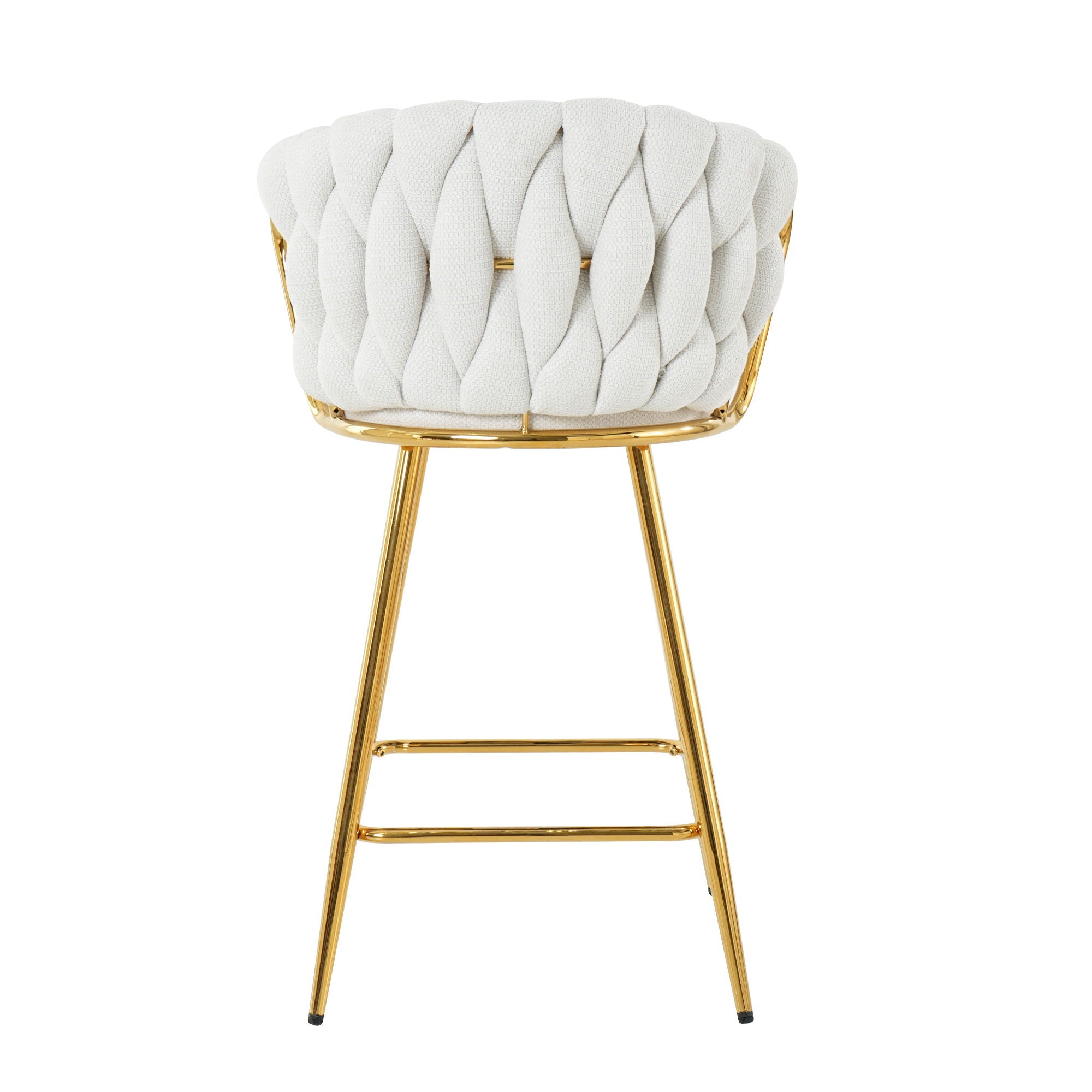 Modern Design High Stool With Plated Legs (Set of 2)
