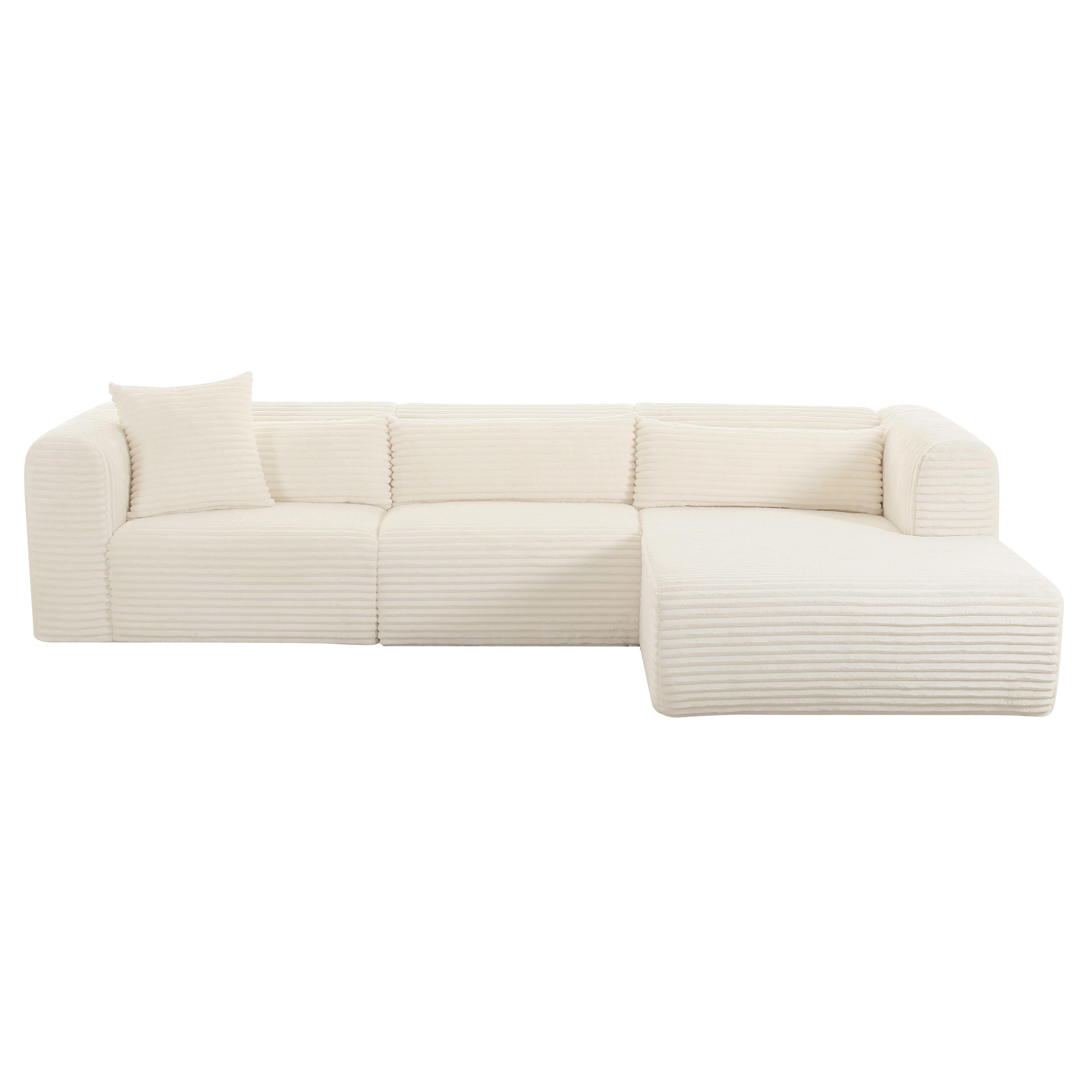 Tarra - Fluffy Oversized Corduroy Modular Sectional
