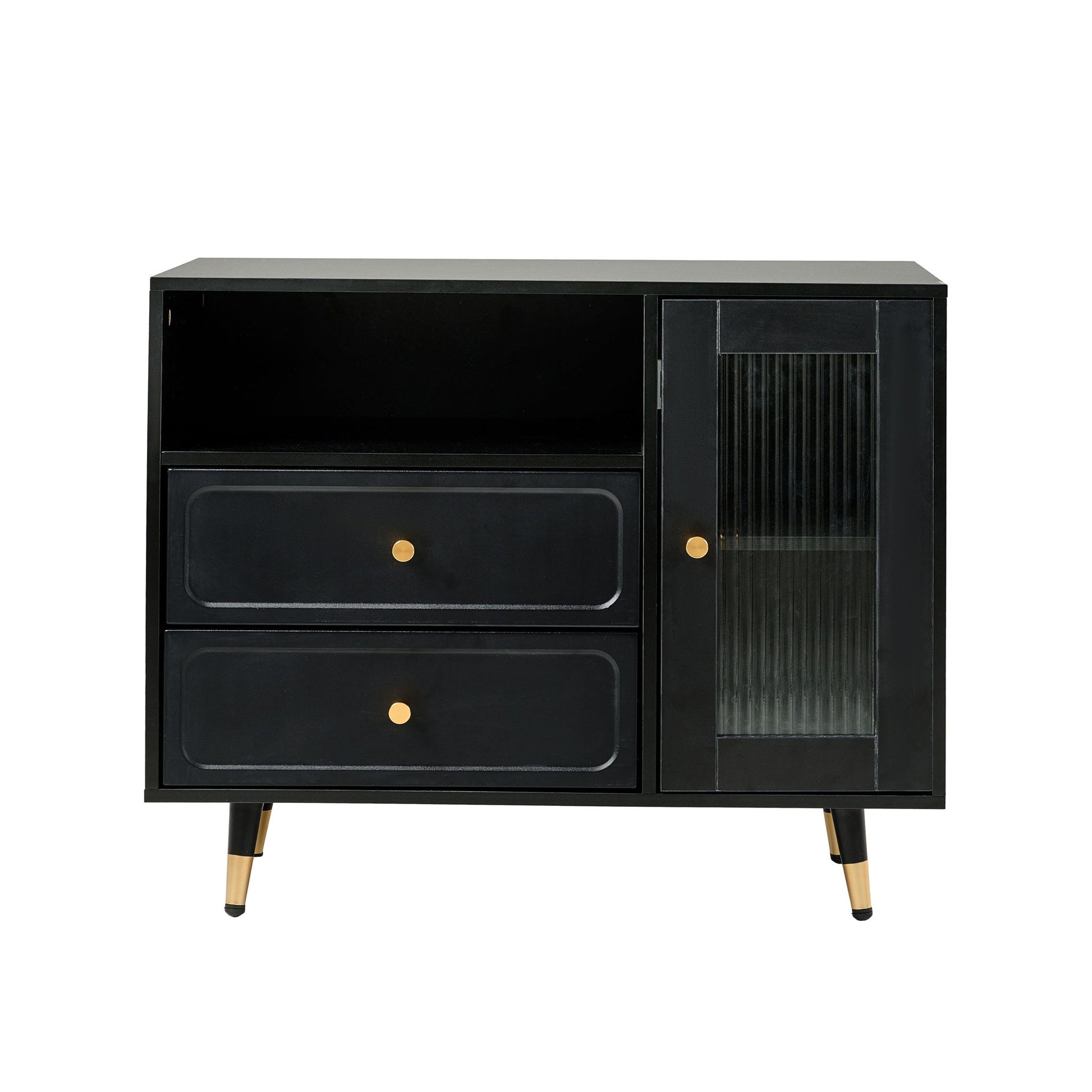 Modern Makeup Vanity Desk With Mirror And Lights Retractable Design Engineered Wood - Black - Best Buy Furniture