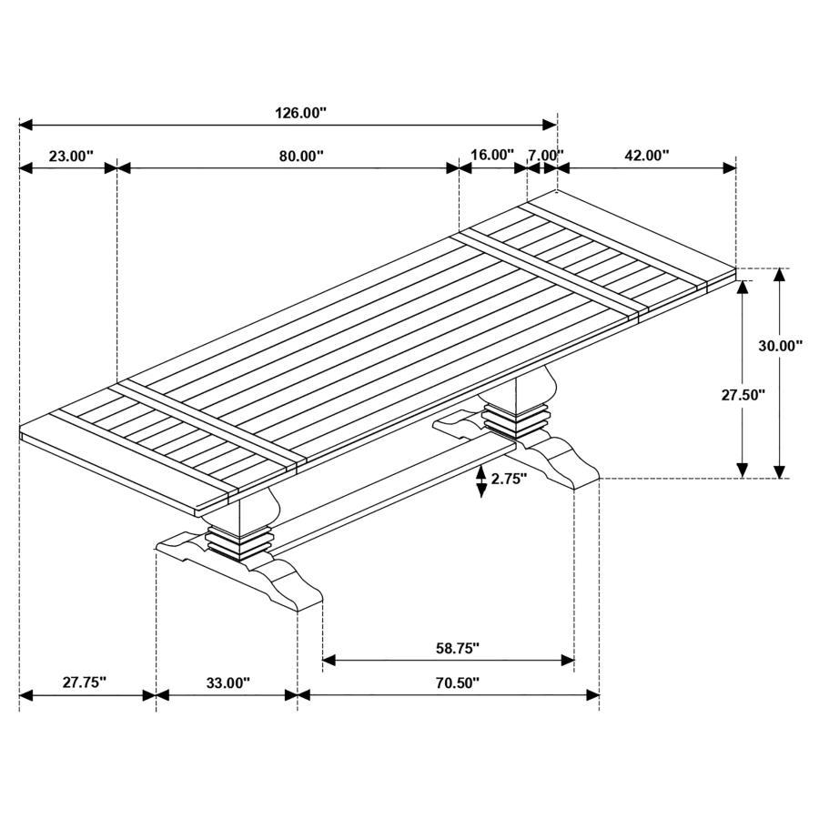 Florence - 126" Extension Dining Table Set