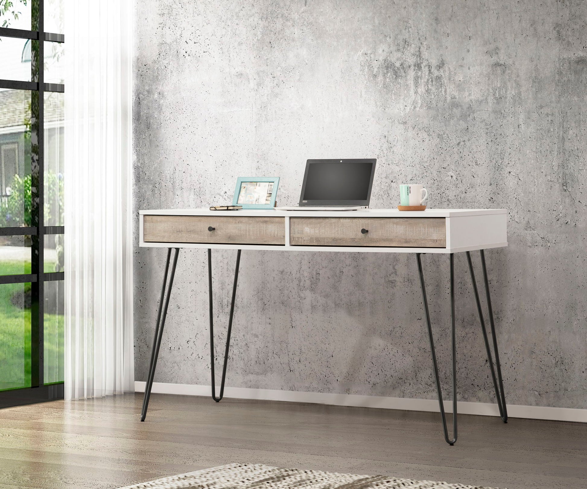 Desk - Taupe - Best Buy Furniture