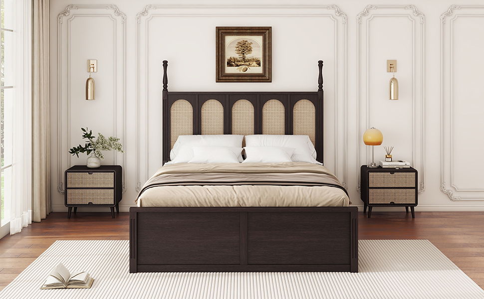 Platform Bed With With 2 Big Drawers With Trundle