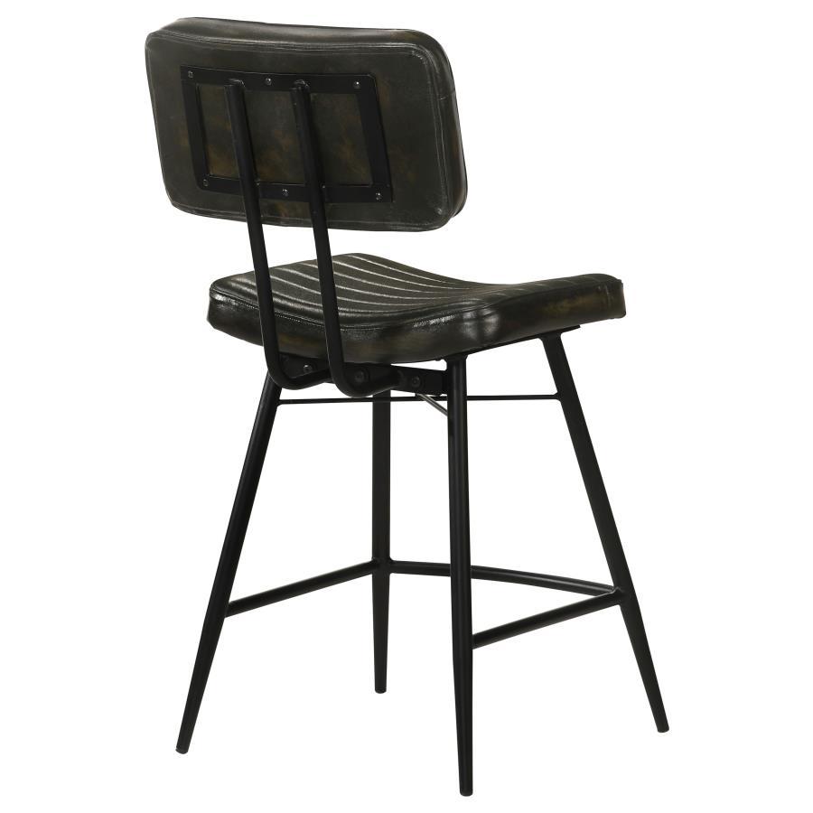 Partridge - Leather Counter Chair (Set of 2) - Best Buy Furniture