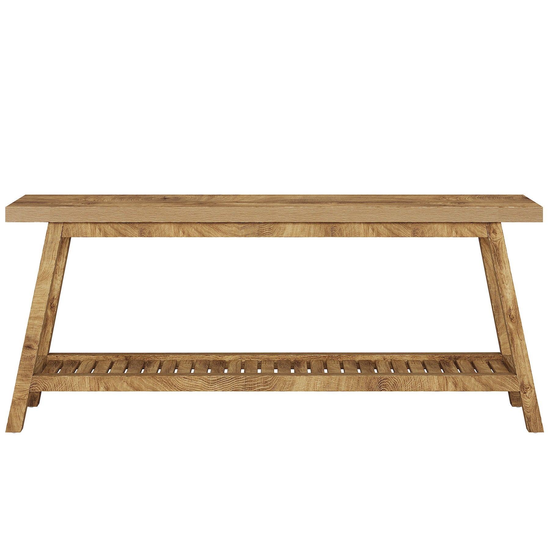 Extra Long Console Table With 2 Tier Open Storage