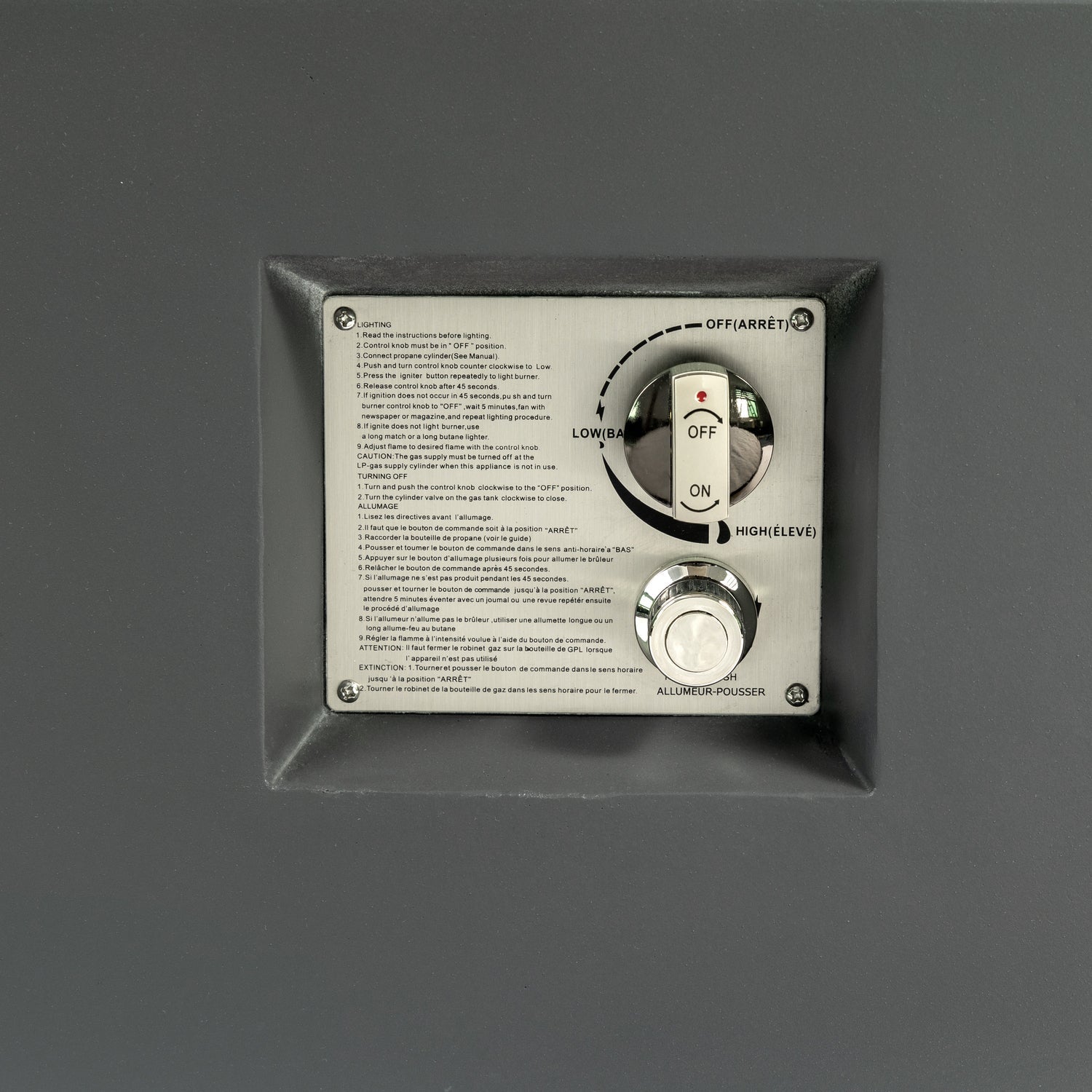 Volon Modern Rectangular Fire Pit Table in Light Gray