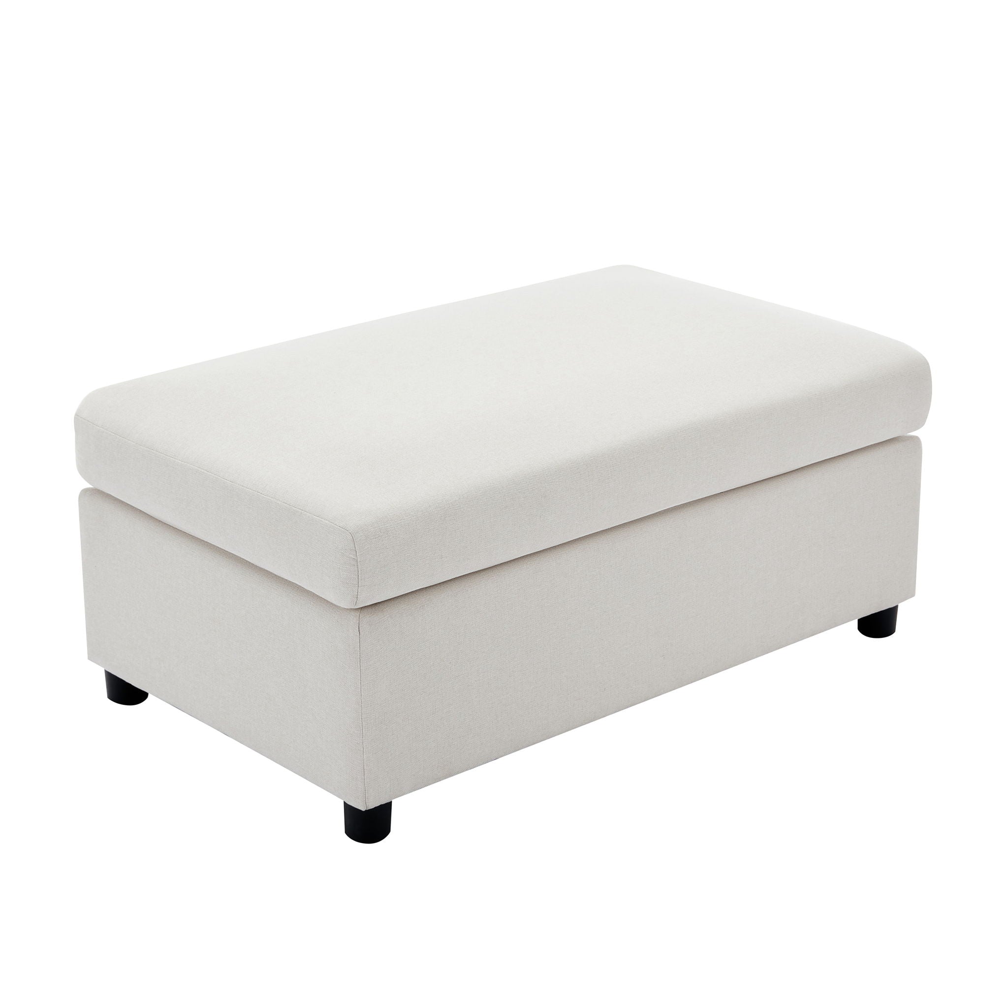 Wide Modern Oversized Armchair With Ottoman Stool, Single Sofa With Lumbar Support, Accent Chair