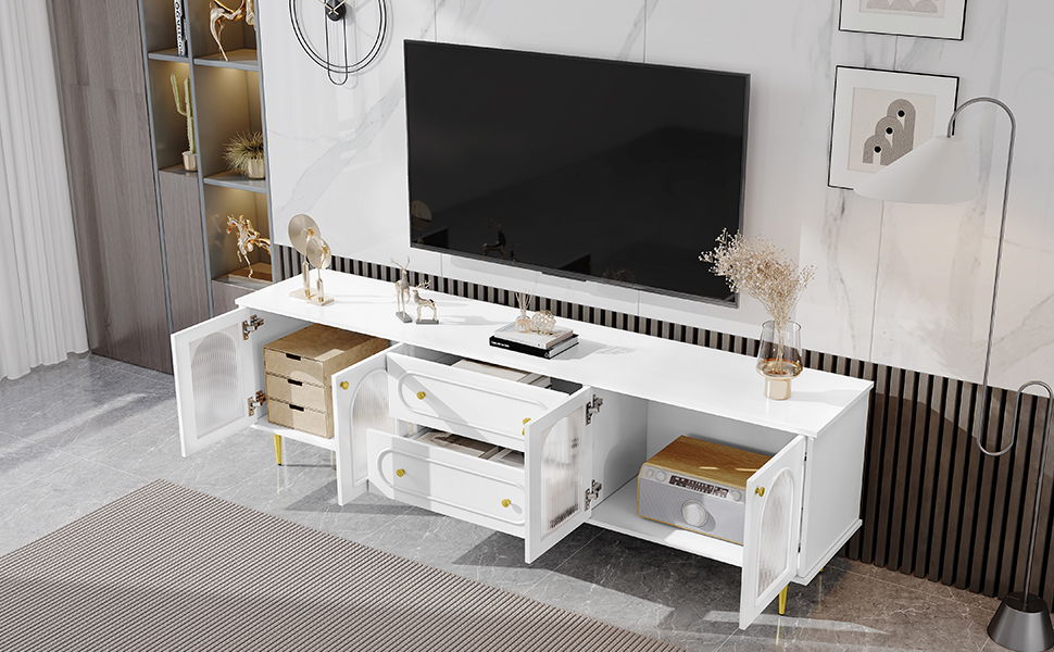 TV Cabinet With 2 Drawers And 2 Cabinets