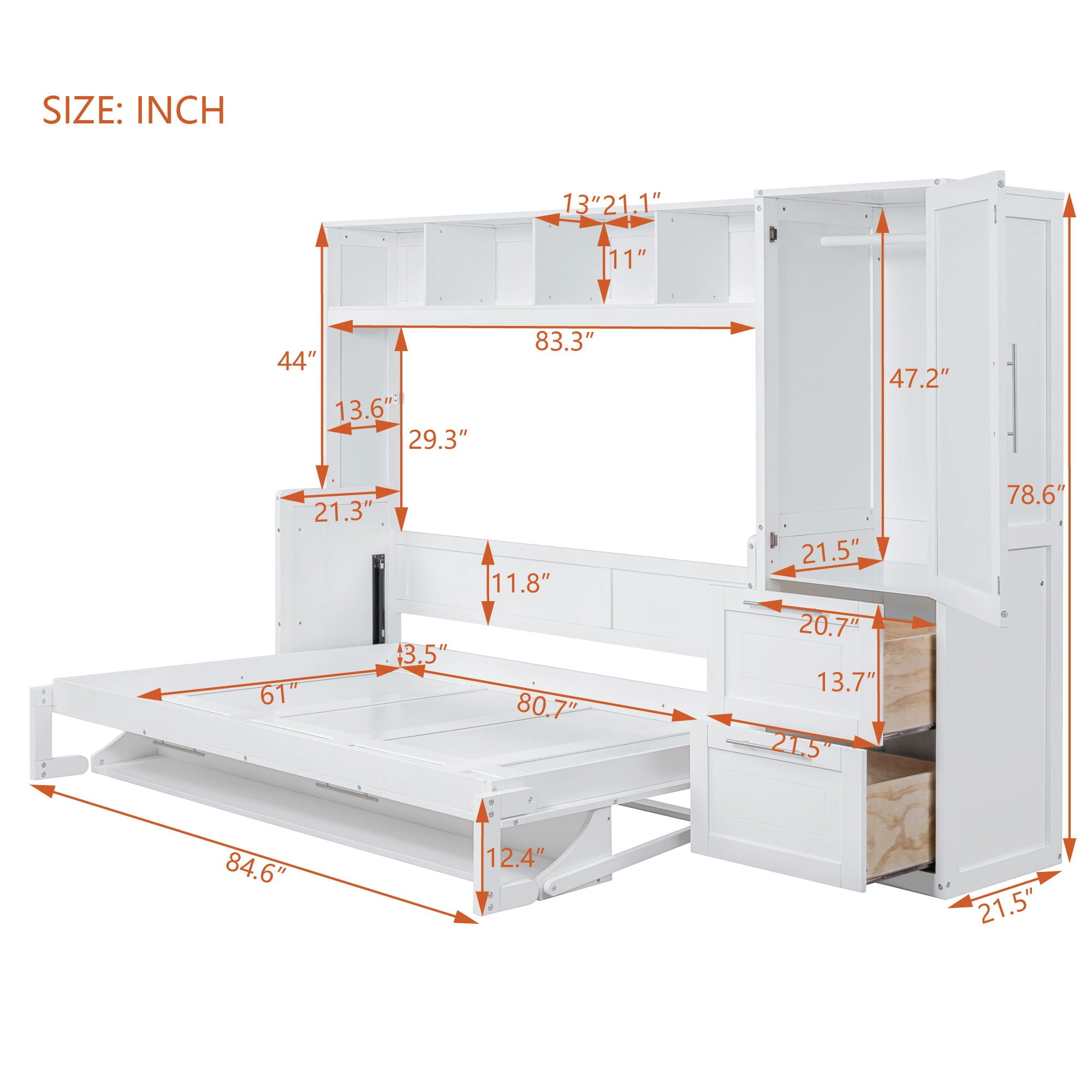 Murphy Wall Bed With Closet And Drawers