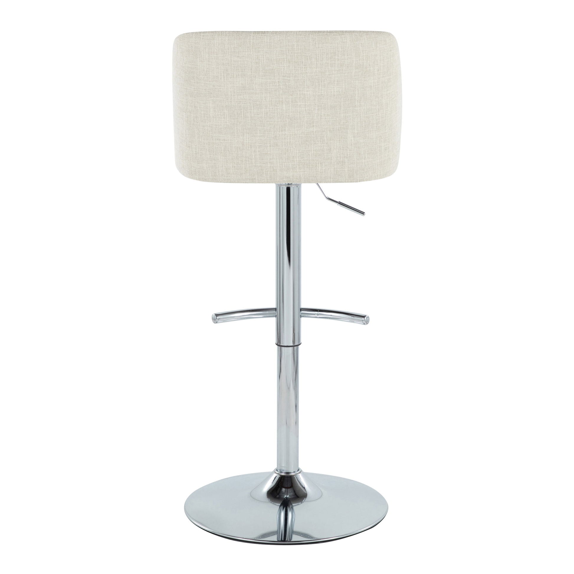 Toriano - Contemporary Adjustable Barstool Swivel With Rounded T Footrest (Set of 2) - Best Buy Furniture
