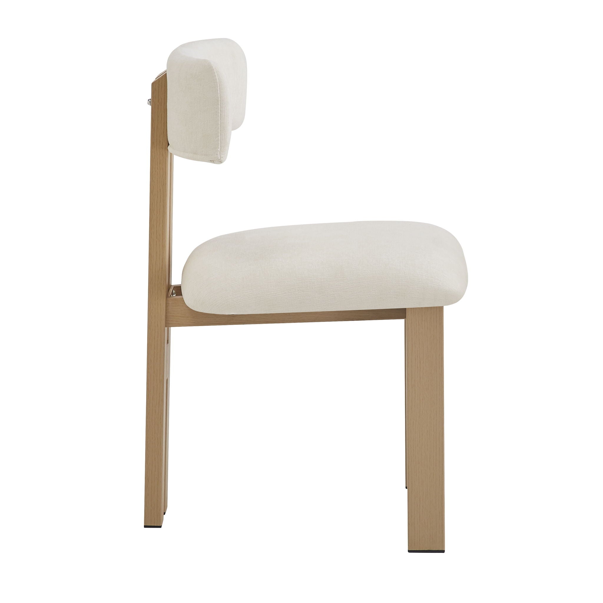 Modern 7 Piece Dining Set With Upholstered Armless Chairs And Dining Table