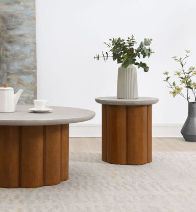 Evenlyn - Faux Concrete Top Table - Best Buy Furniture