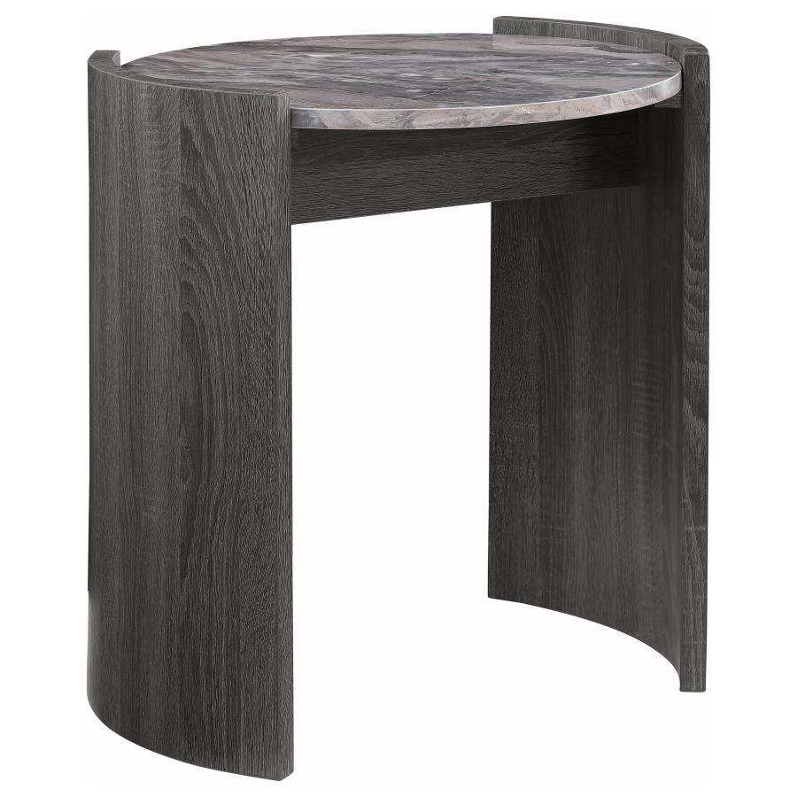 Gladstone - Round Faux Marble Top Table