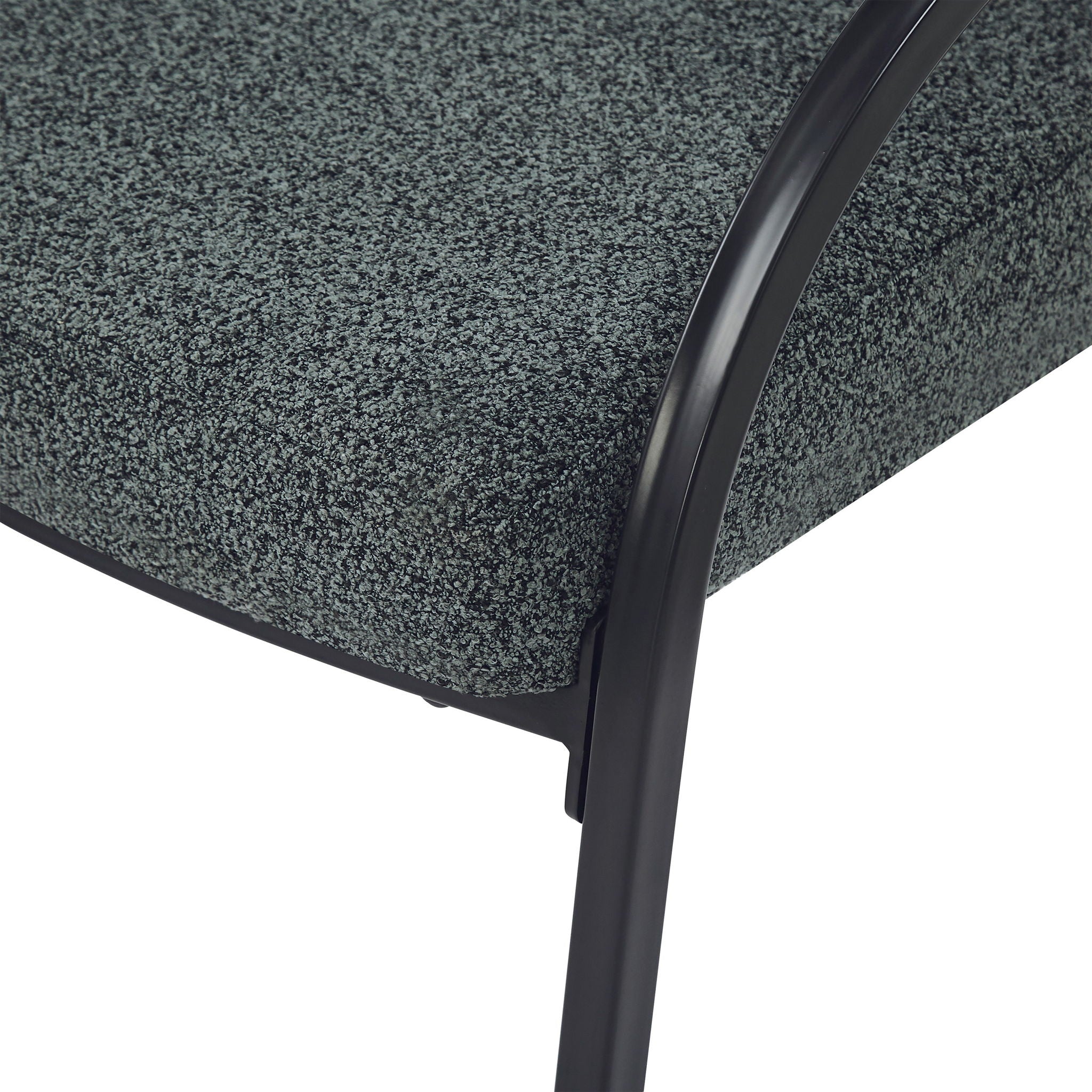Contemporary Upholstered Dining Chairs With Metal Legs (Set of 2)