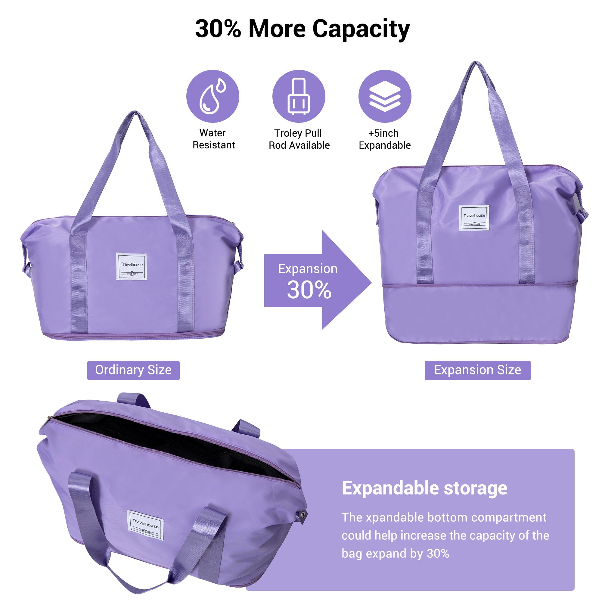 5 Piece Set Hardshell Carry On Luggage Set With Tsa Lock