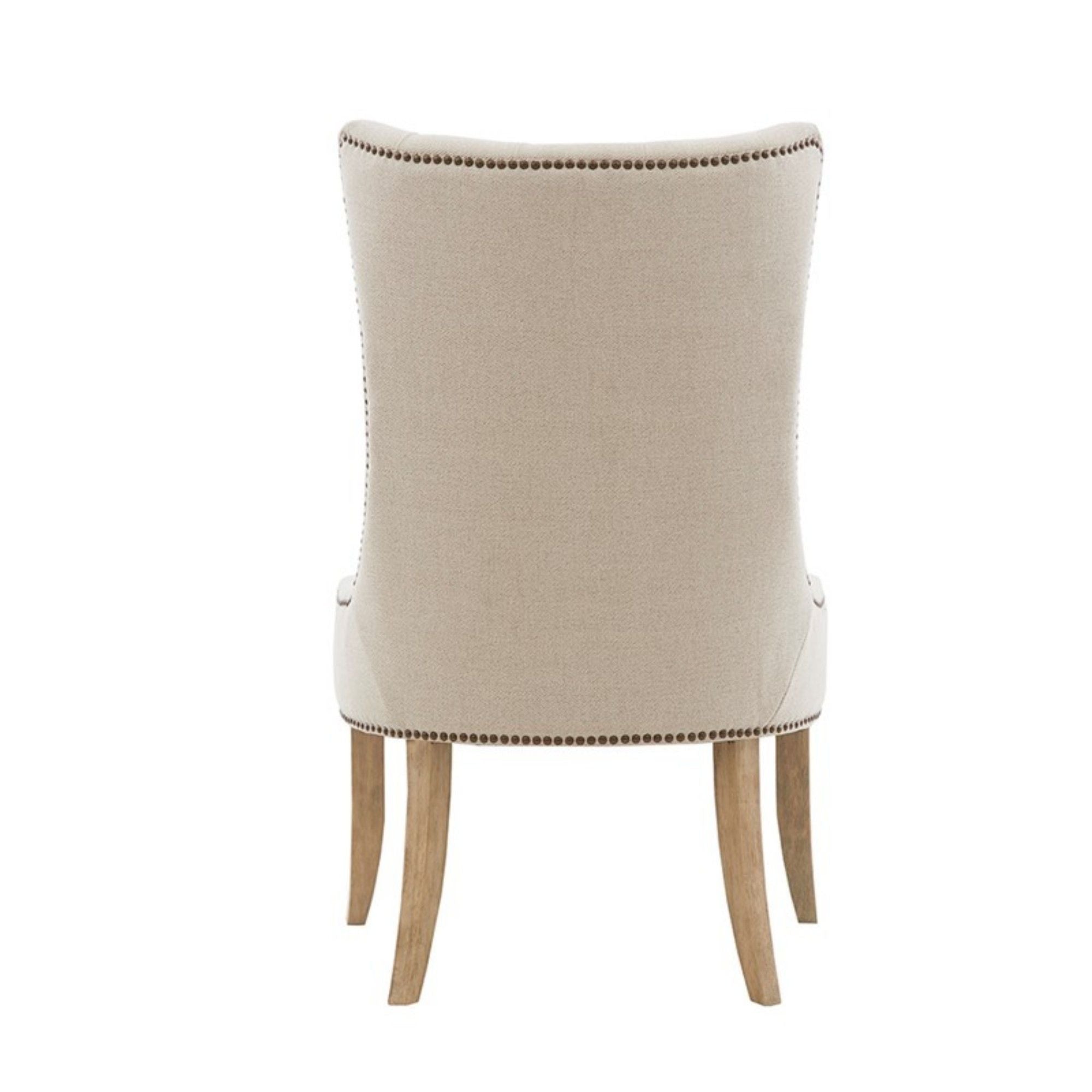 Lucas - Button Tufted Captain Accent Chair High Back - Cream