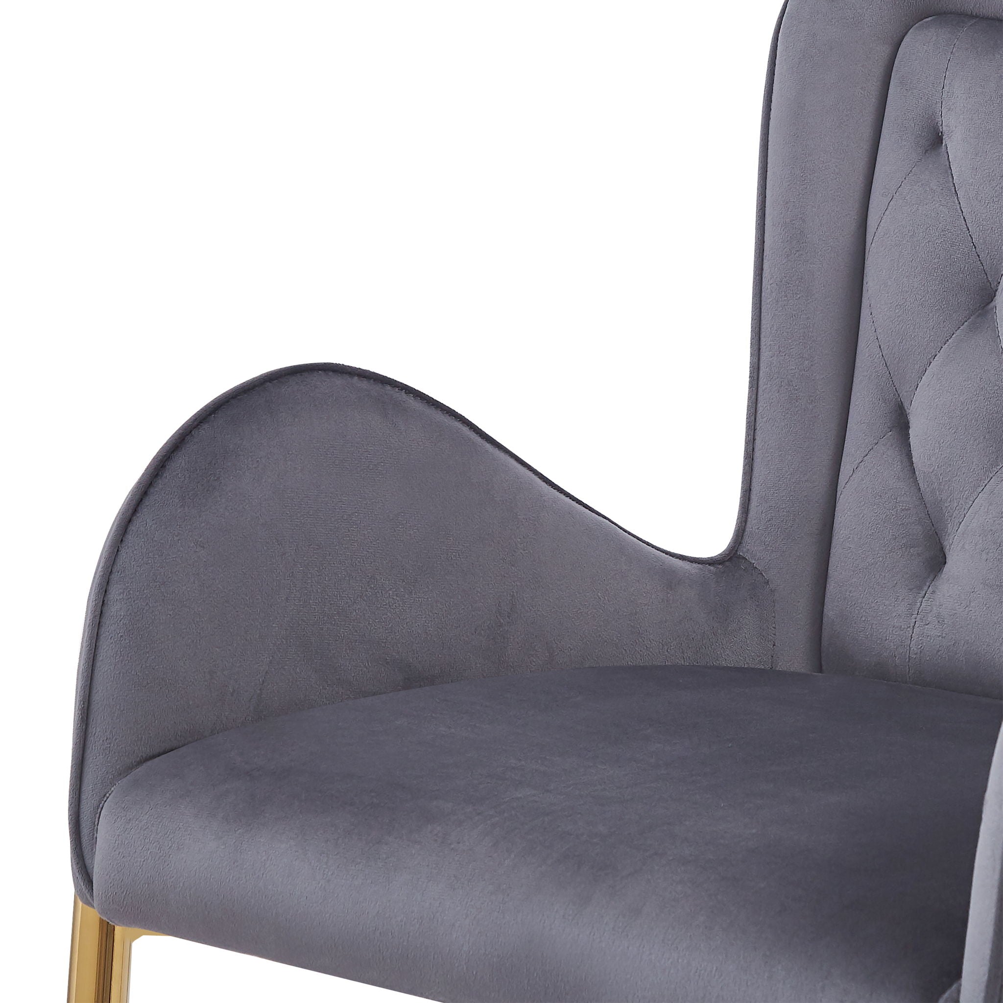 Velvet Fabric Counter Height Bar Stools (Set of 2)