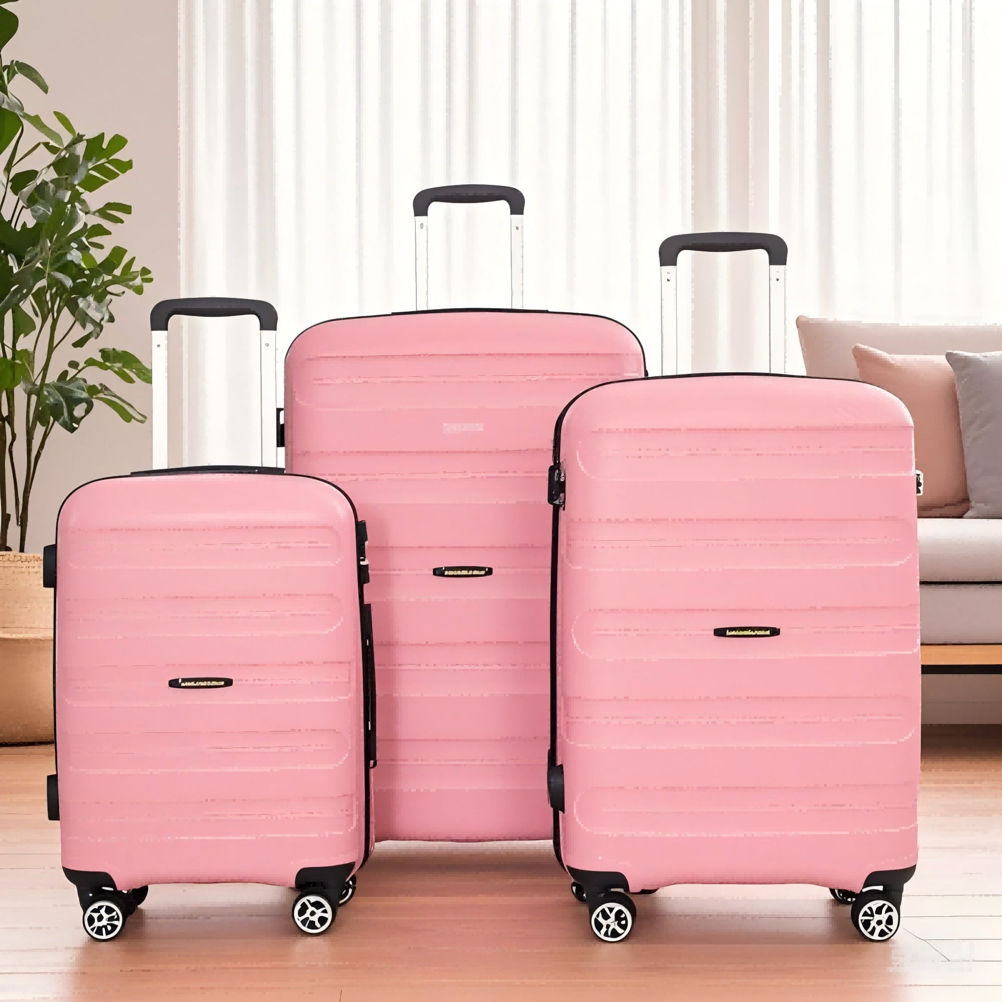 3 Piece Set Hardshell Suitcase Spinner Wheels