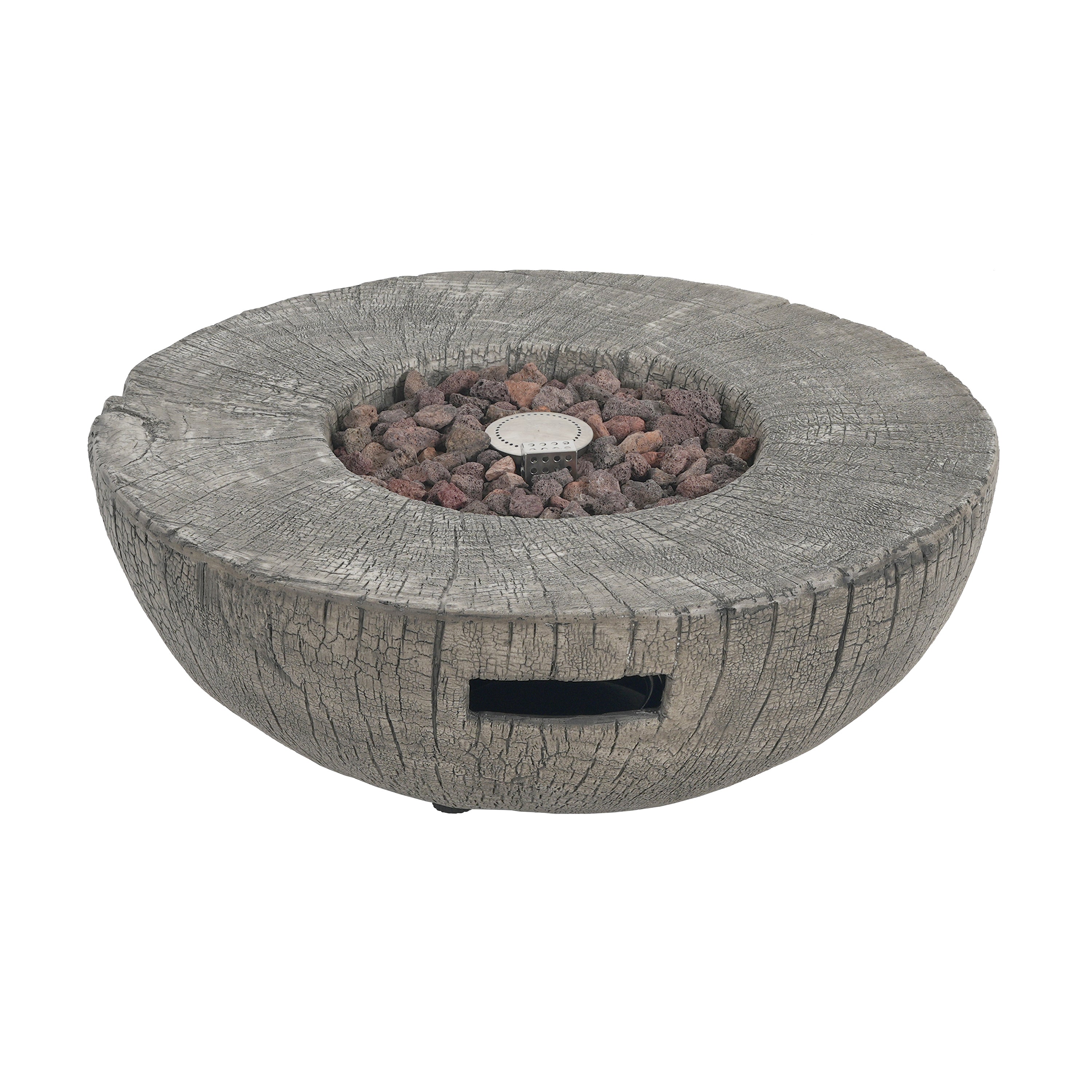 Patio MGO Propane Fire Pit, 30,000 BTU, Light Grey
