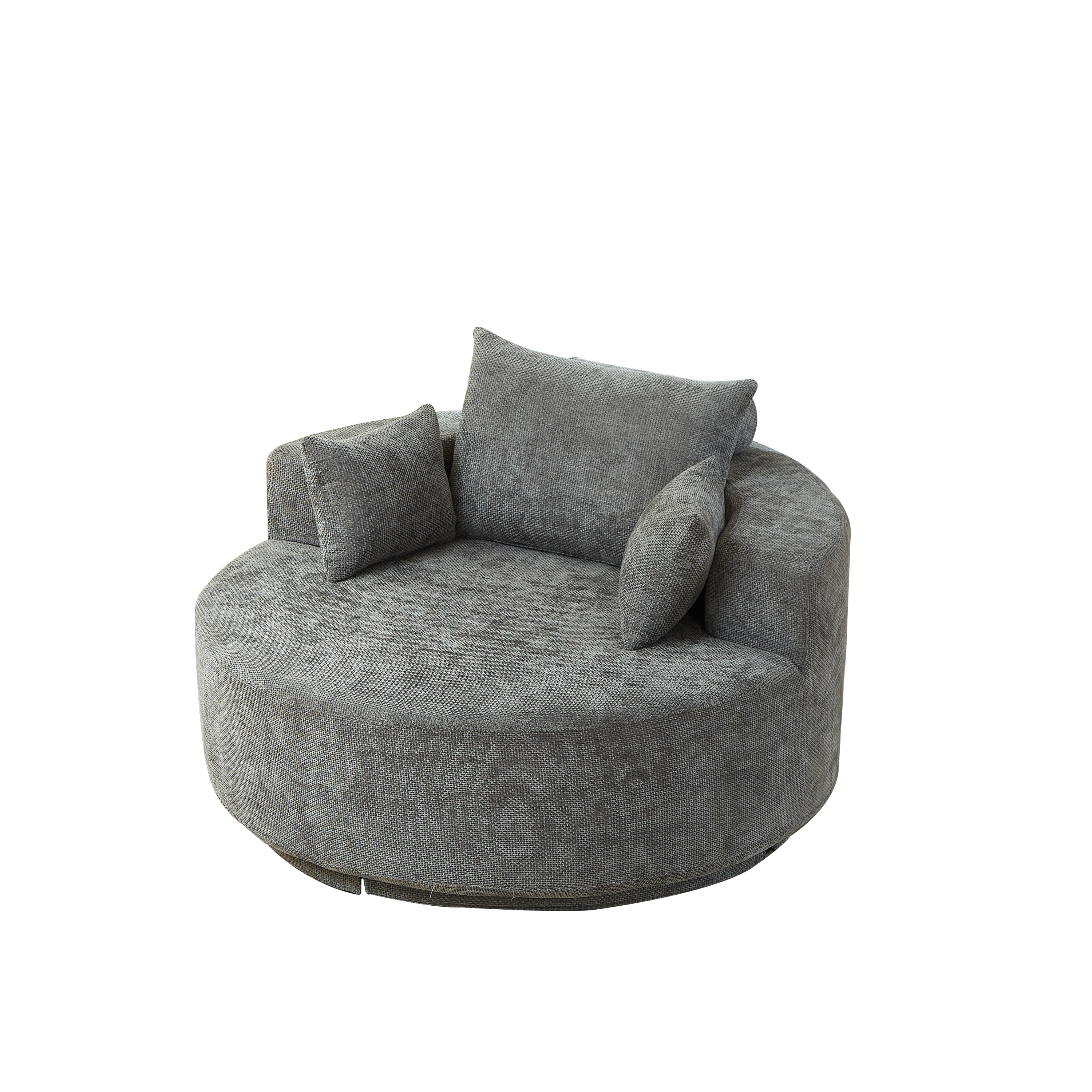 55'' Chenille Foam Single Swivel Chair