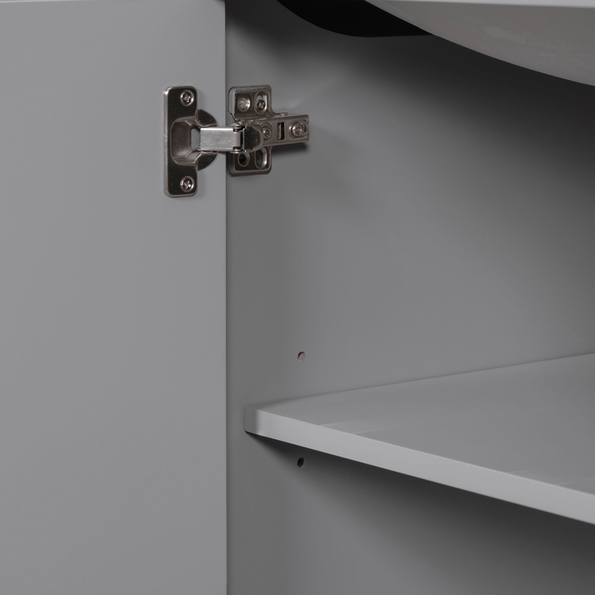 36" Bathroom Vanity Without Sink, Cabinet Base Only, 6 Drawers, Multi Functional Drawer Divider, Adjustable Shelf - Grey