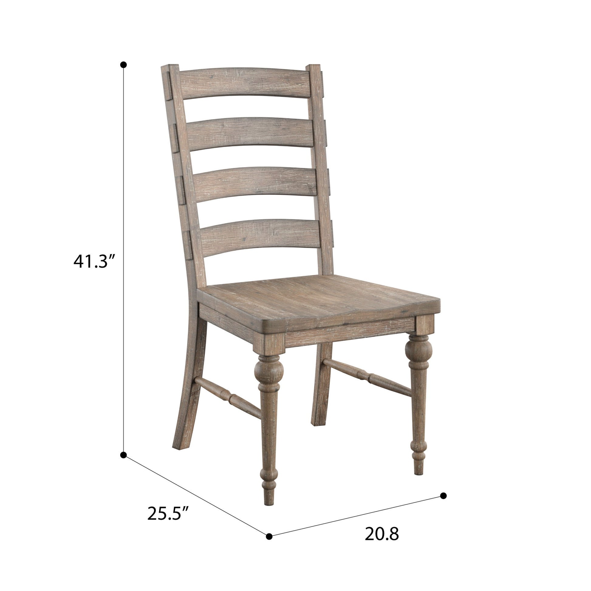Ludin - Ladderback Dining Chairs, (Set of 2) - Taupe - Best Buy Furniture