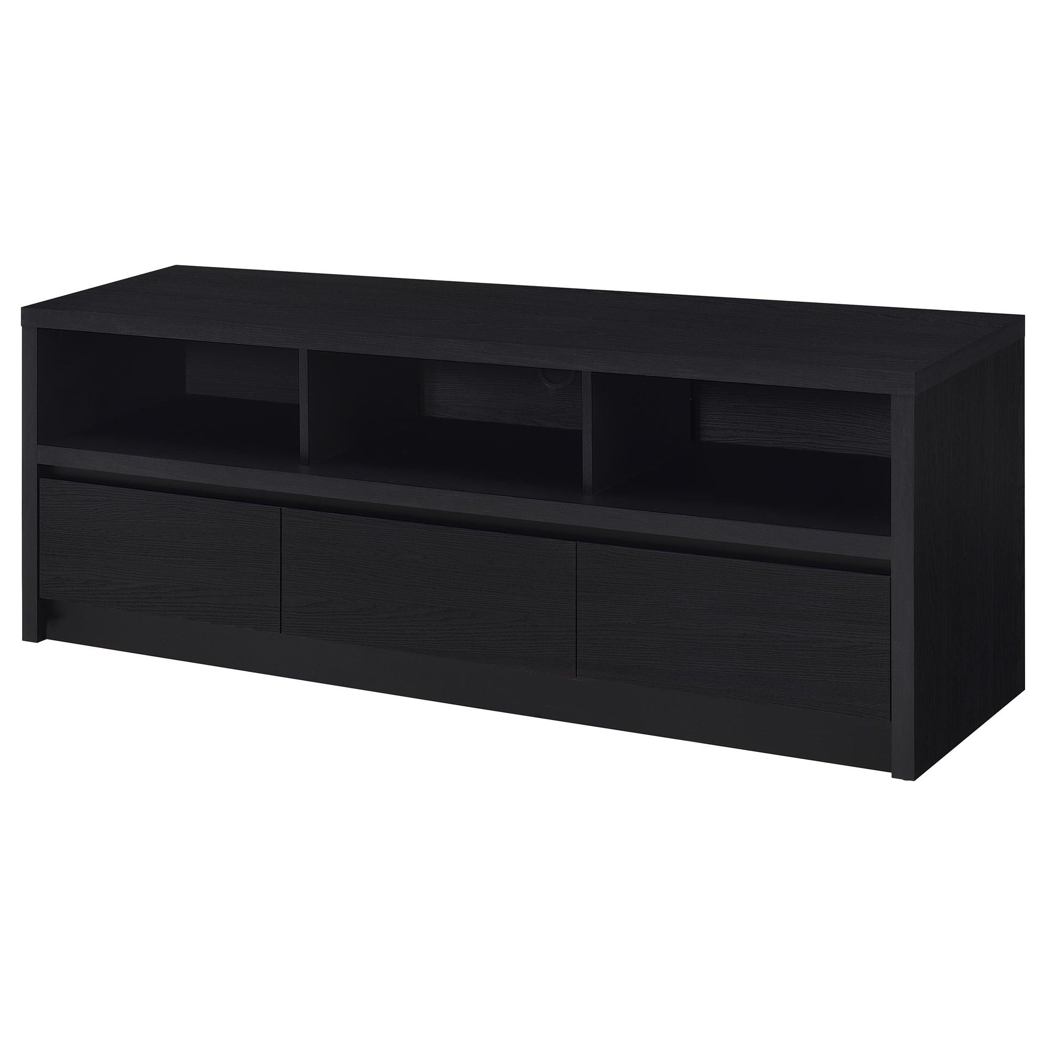 O'Brien - 3 Drawer TV Stand Media Console - Black