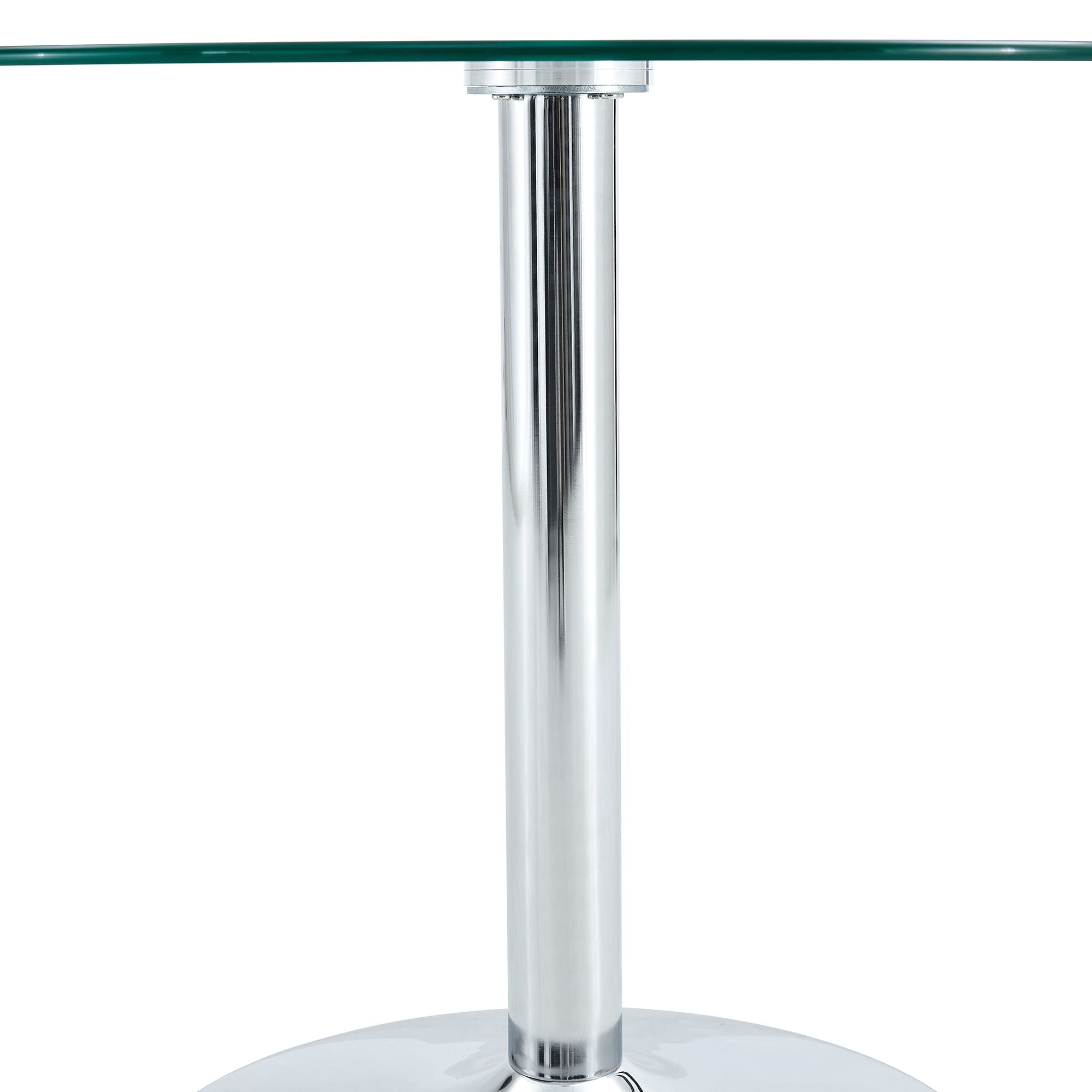 Modern Minimalist Round Dining Table With Glass Top - Best Buy Furniture