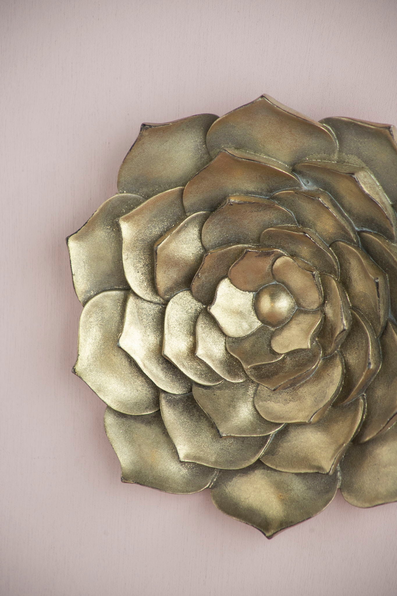 3 Piece Succulent Wall Plaque - Gold