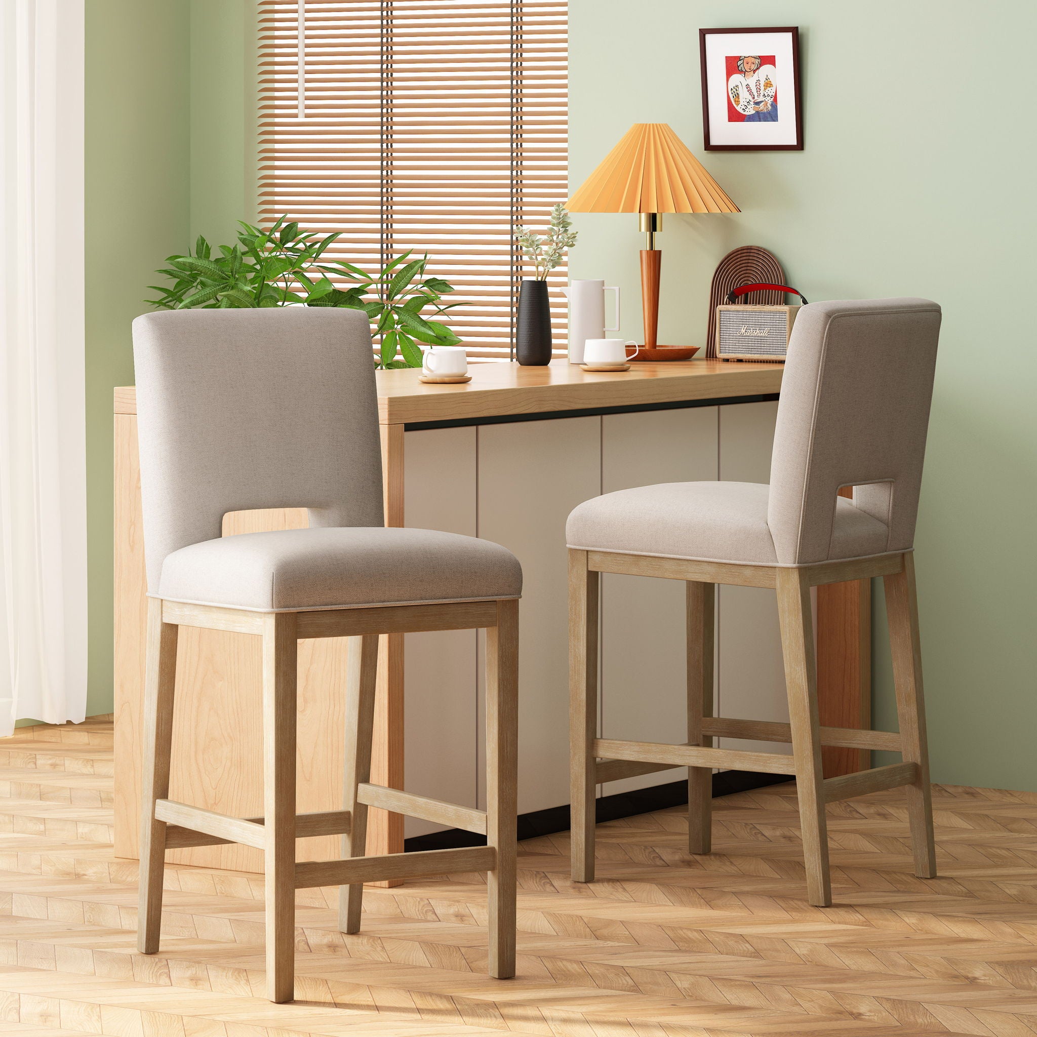 Counter Stools (Set of 2) - Wheat - Best Buy Furniture