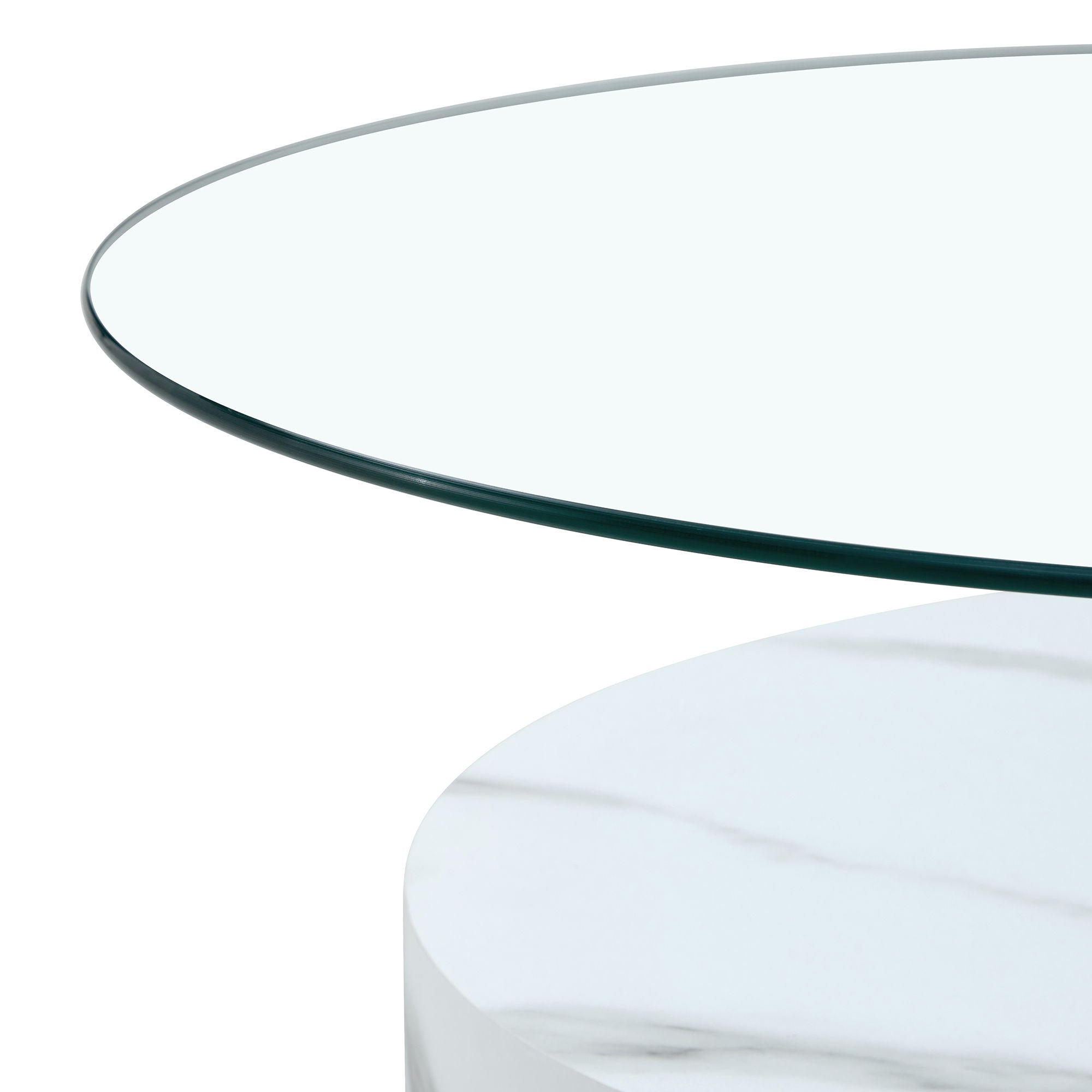 Contemporary Artistic Double Layer Coffee Table