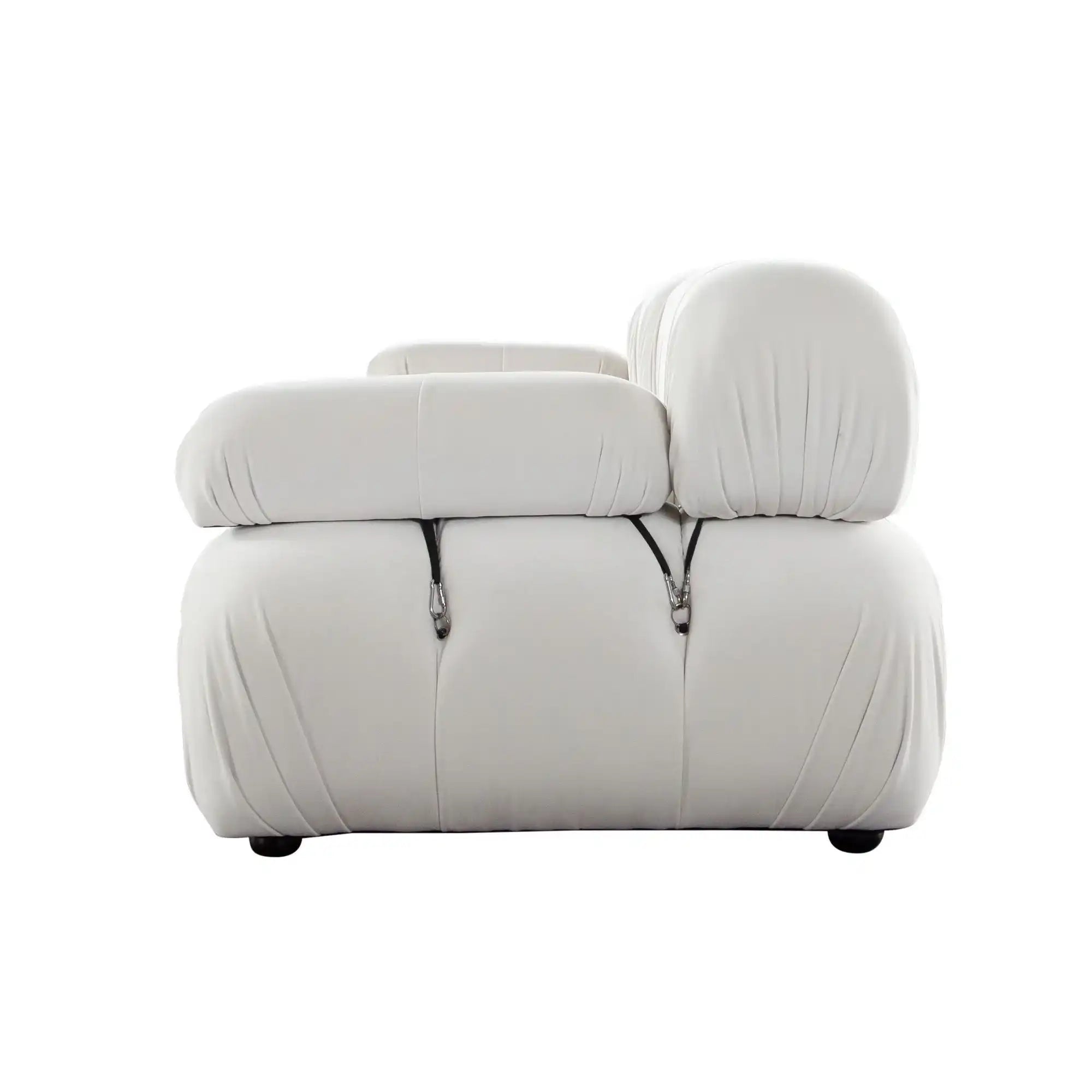 Paloma 3 Piece Modular Sofa – Light Cream Velvet