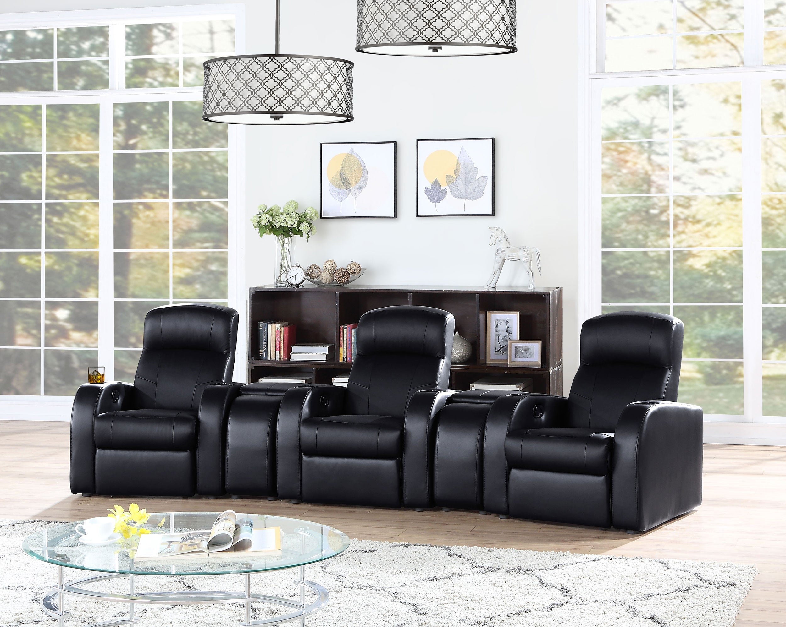 Cyrus 5-piece Upholstered Home Theater Seating-CoasterEssence