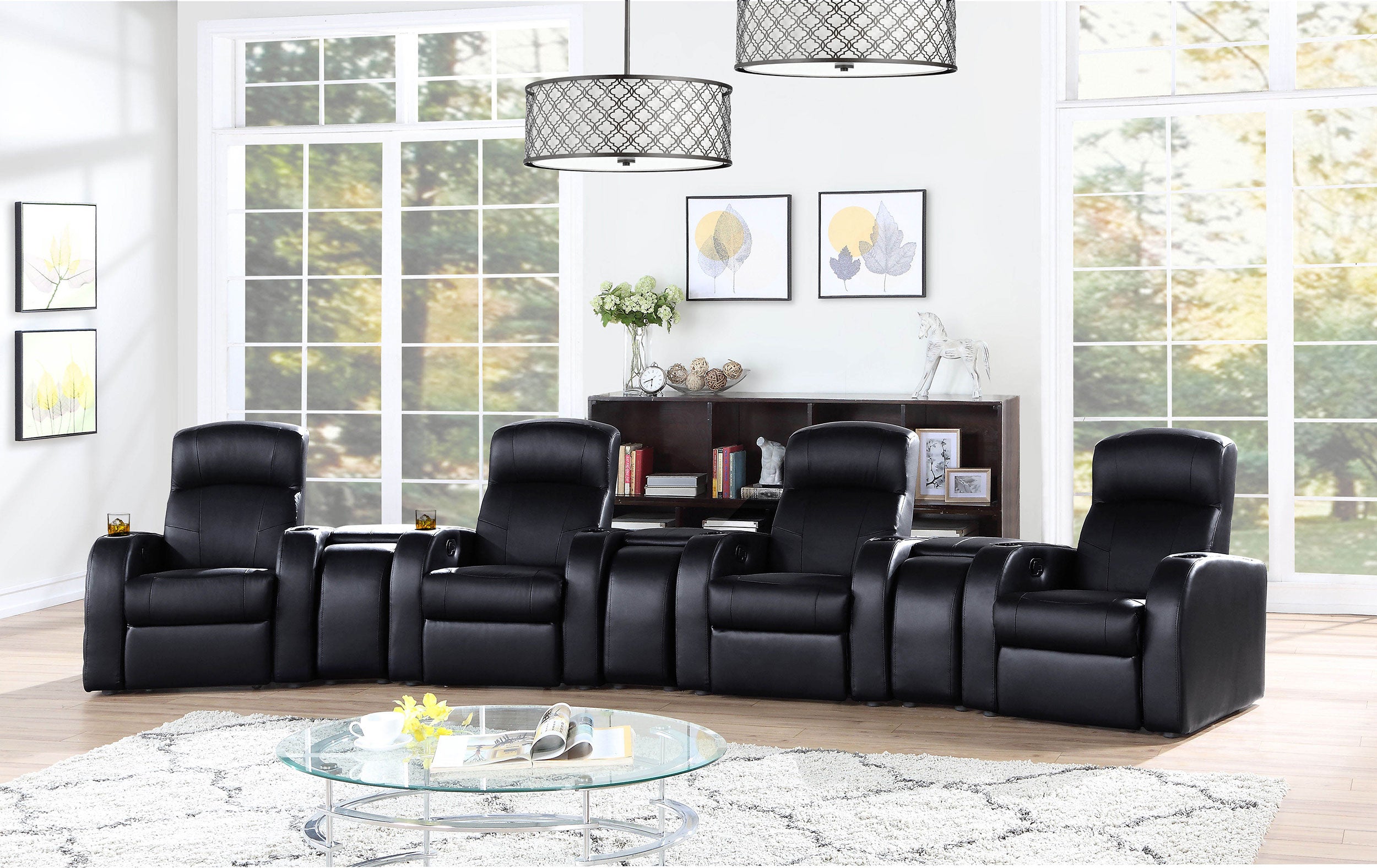 Cyrus 5-piece Upholstered Home Theater Seating-CoasterEssence
