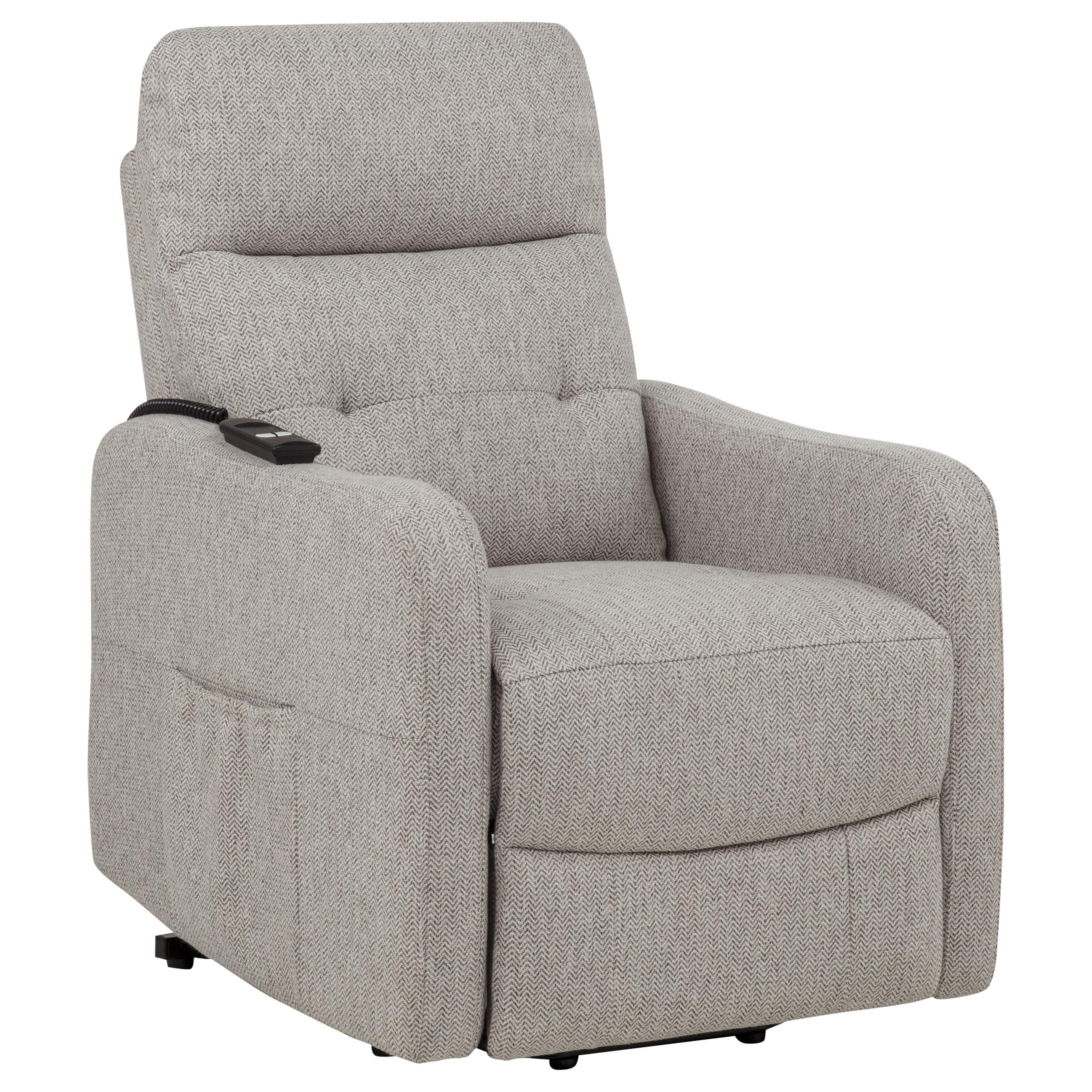 Dayes Upholstered Power Lift Recliner Chair Taupe-