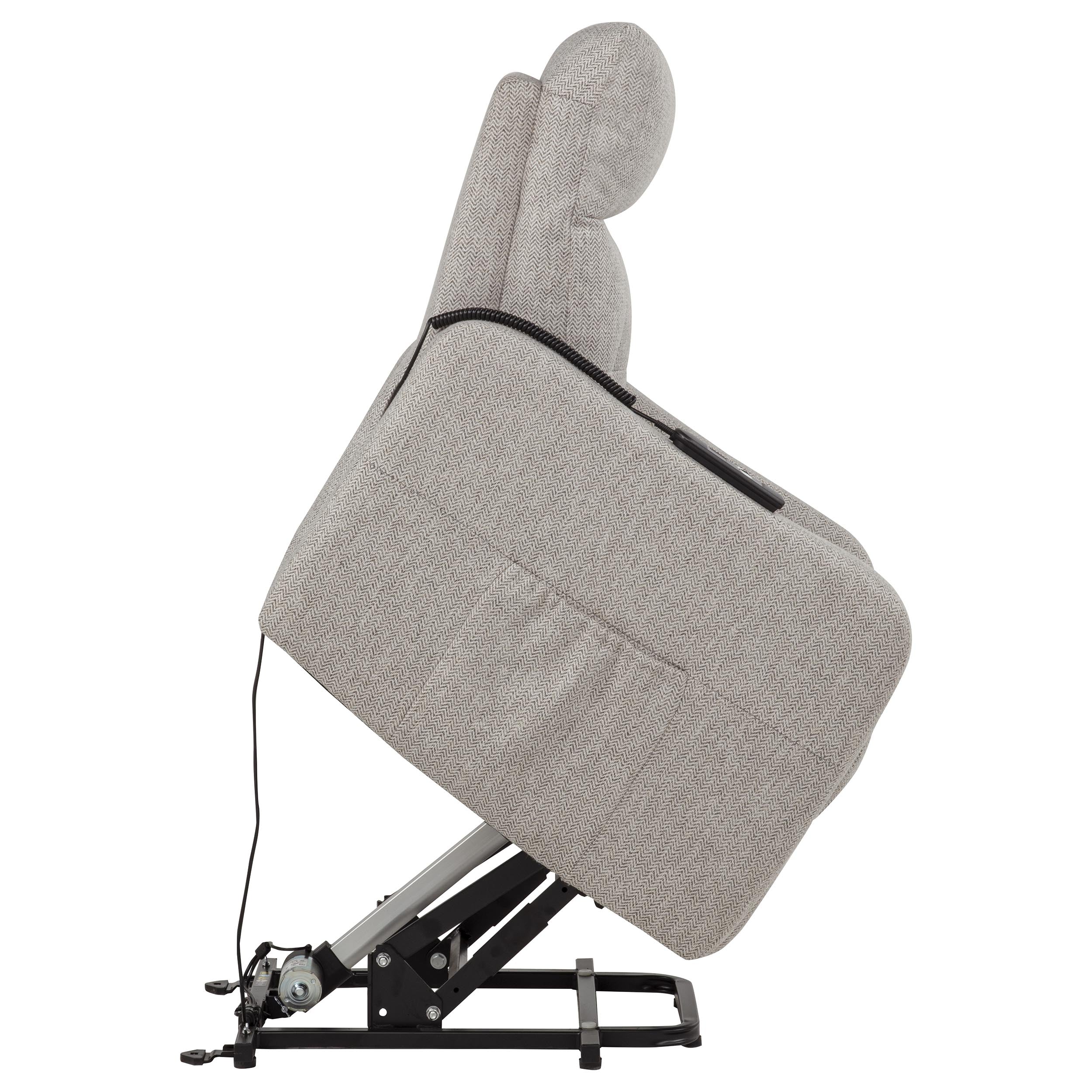 Dayes Upholstered Power Lift Recliner Chair Taupe-